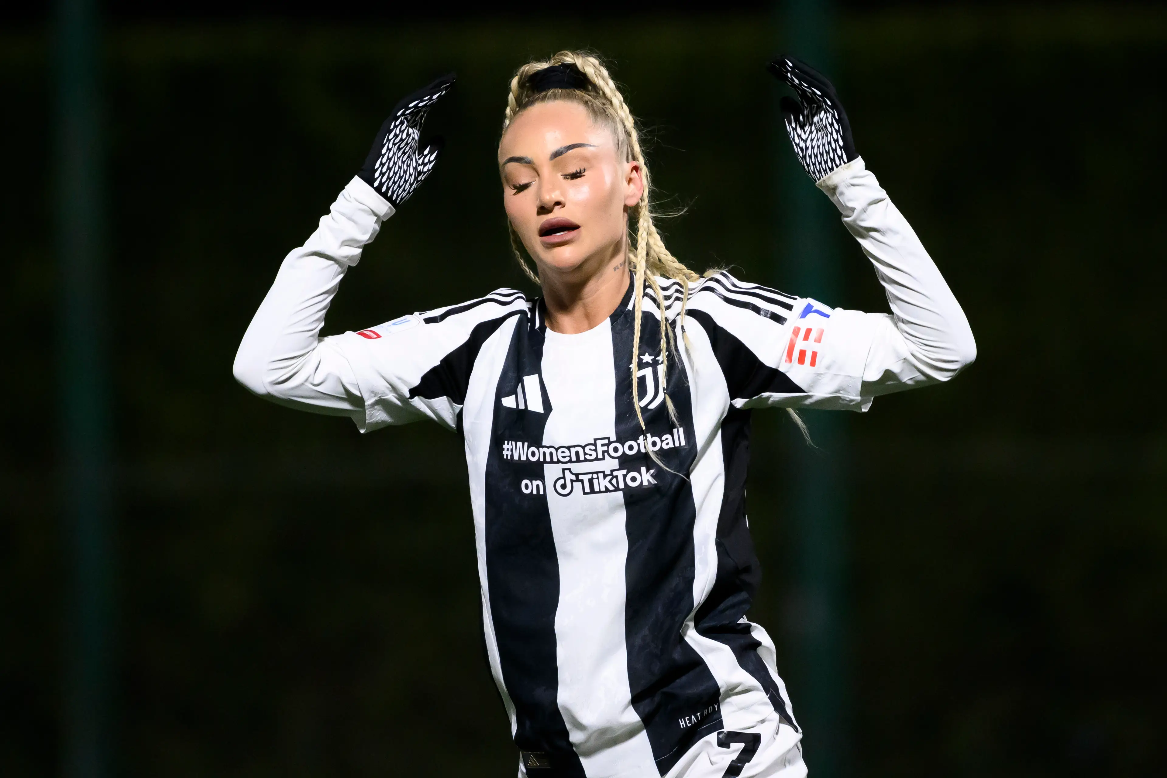 Alisha Lehmann in action for Juventus- Getty