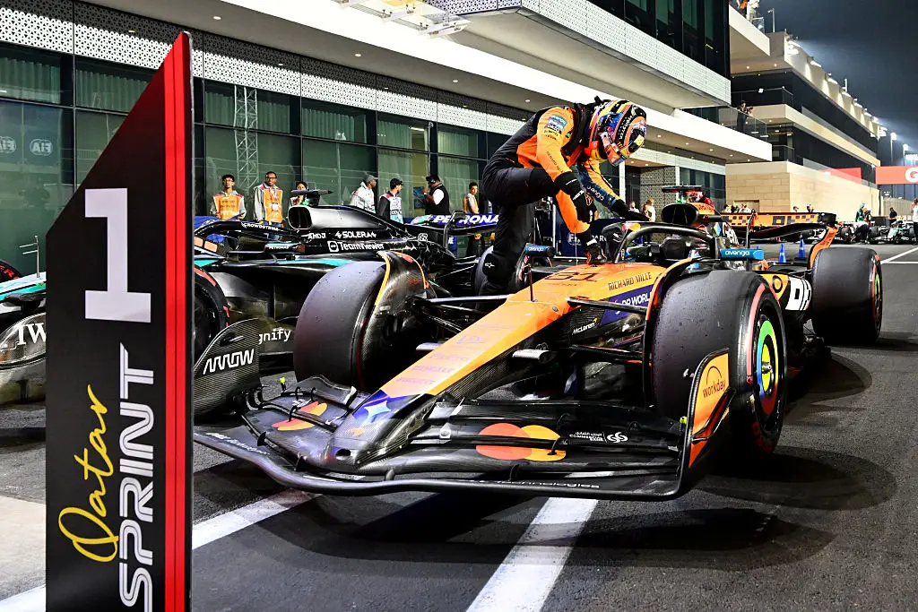 Oscar Piastri will start the Qatar GP sprint on pole. (Image: Mark Sutton - Formula 1/Formula 1 via Getty Images)