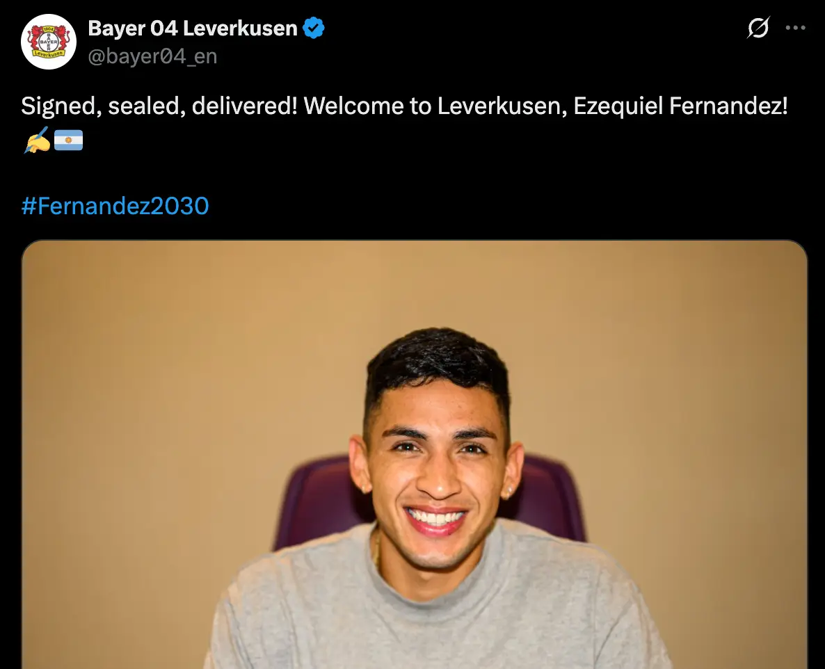 Image: Twitter/Bayer 04 Leverkusen