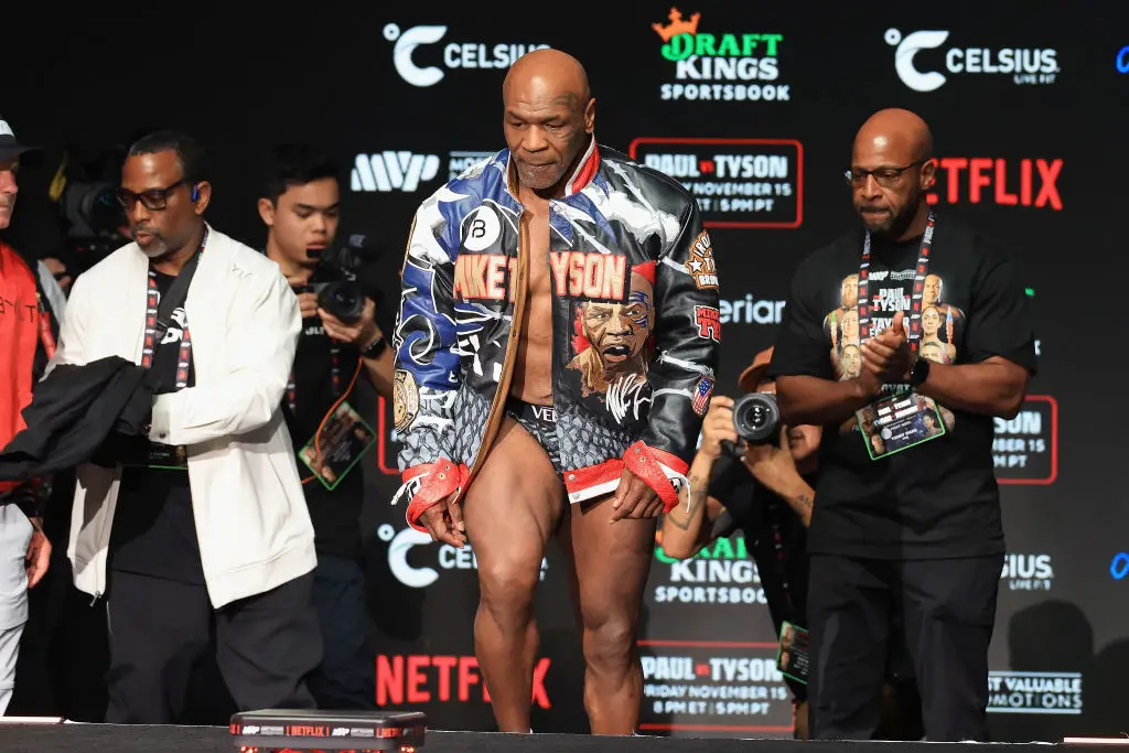 Mike Tyson is confident that age won't play a factor when he faces Jake Paul in the boxing ring on Friday. (Image: Getty)