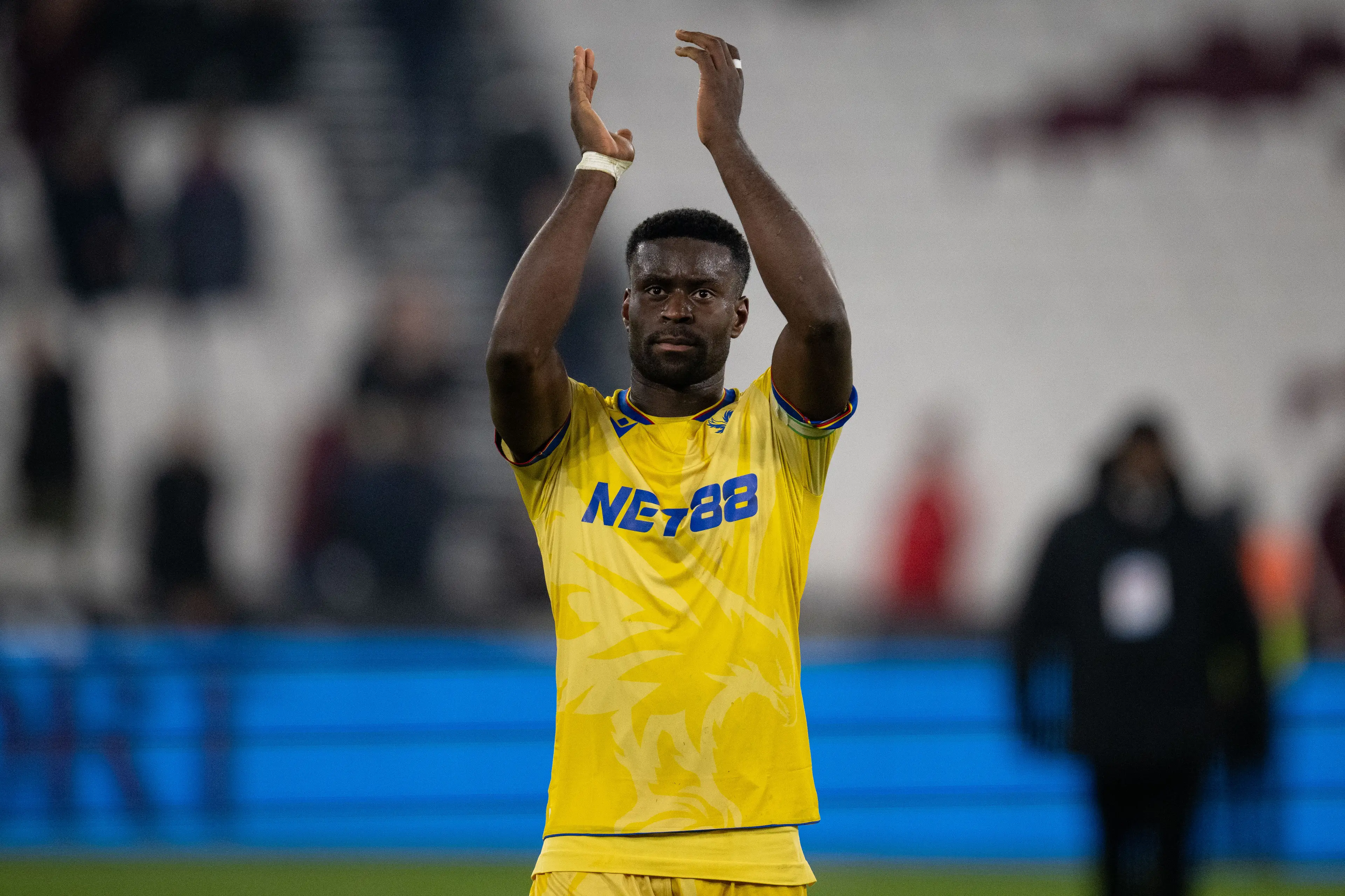 Marc Guehi was the subject of a huge bid from Spurs. Image: Gety