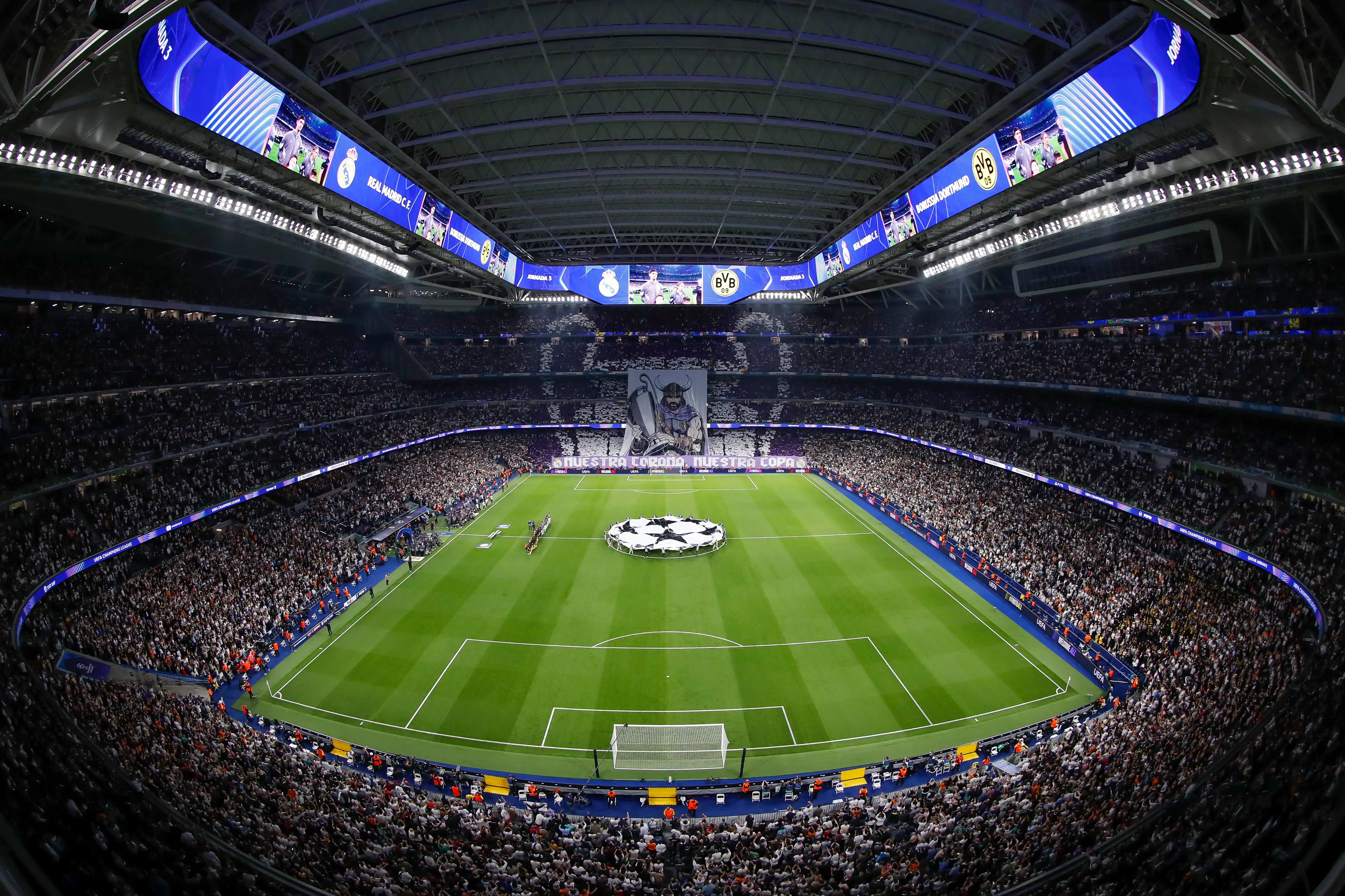 Real Madrid tifo for the Champions League (credit: Getty) 