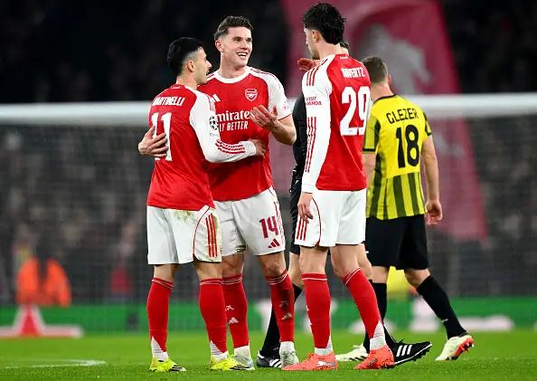 Viktor Gyokeres scored for Arsenal against Kaimat (Image: Getty)