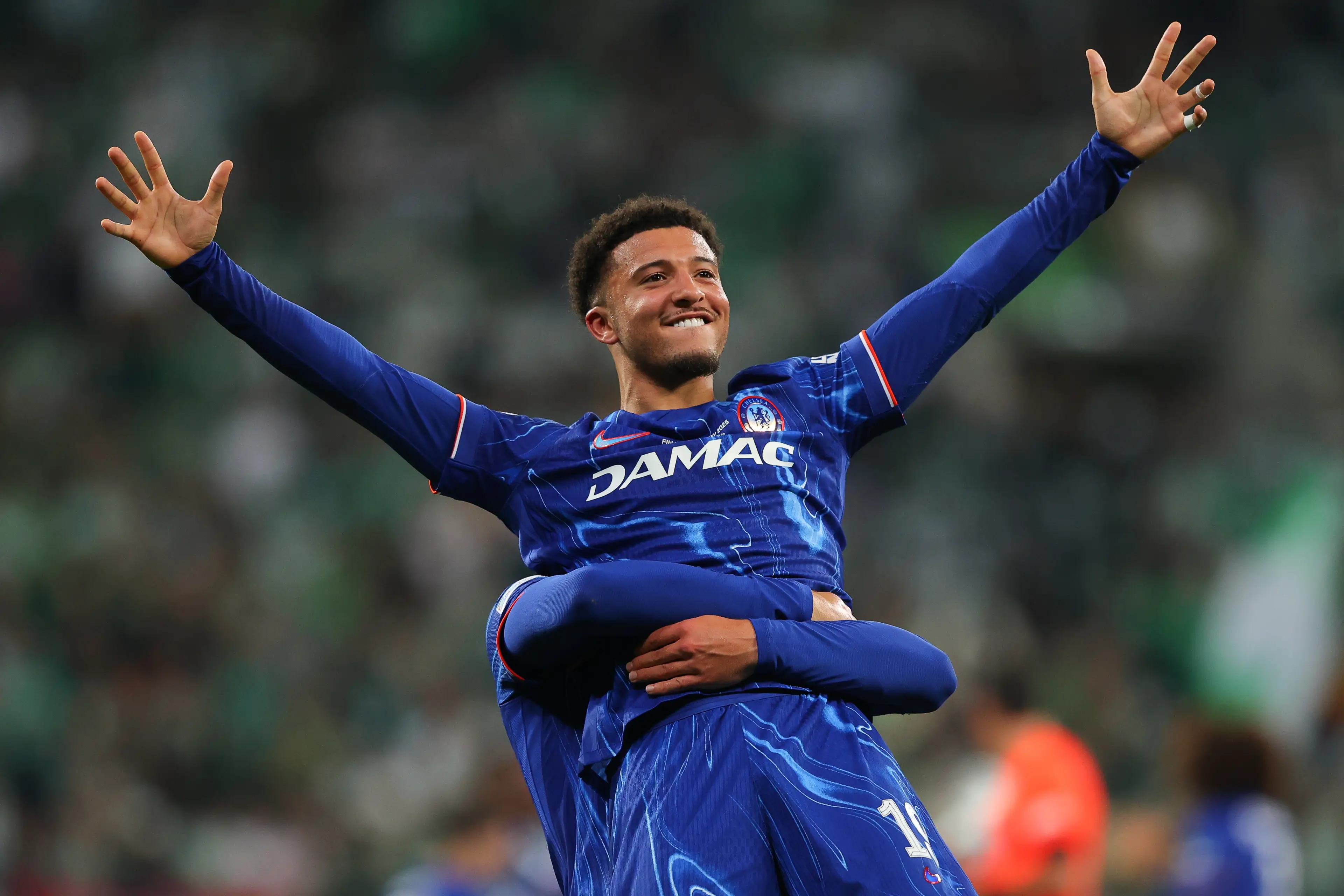 Jadon Sancho was loaned to Chelsea last season. Image: Getty