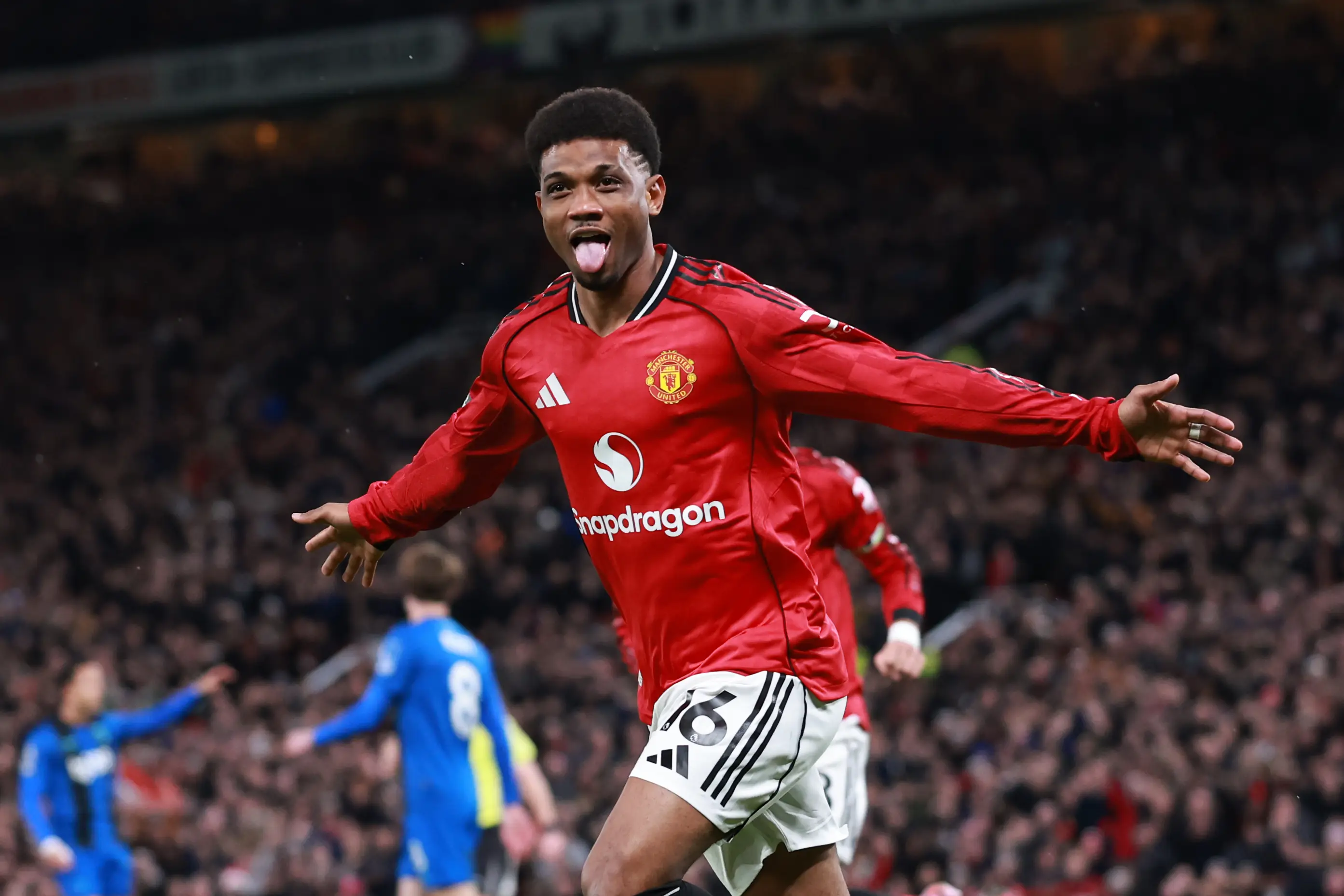 Amad Diallo opened the scoring for Manchester United against Bournemouth. Image: Getty