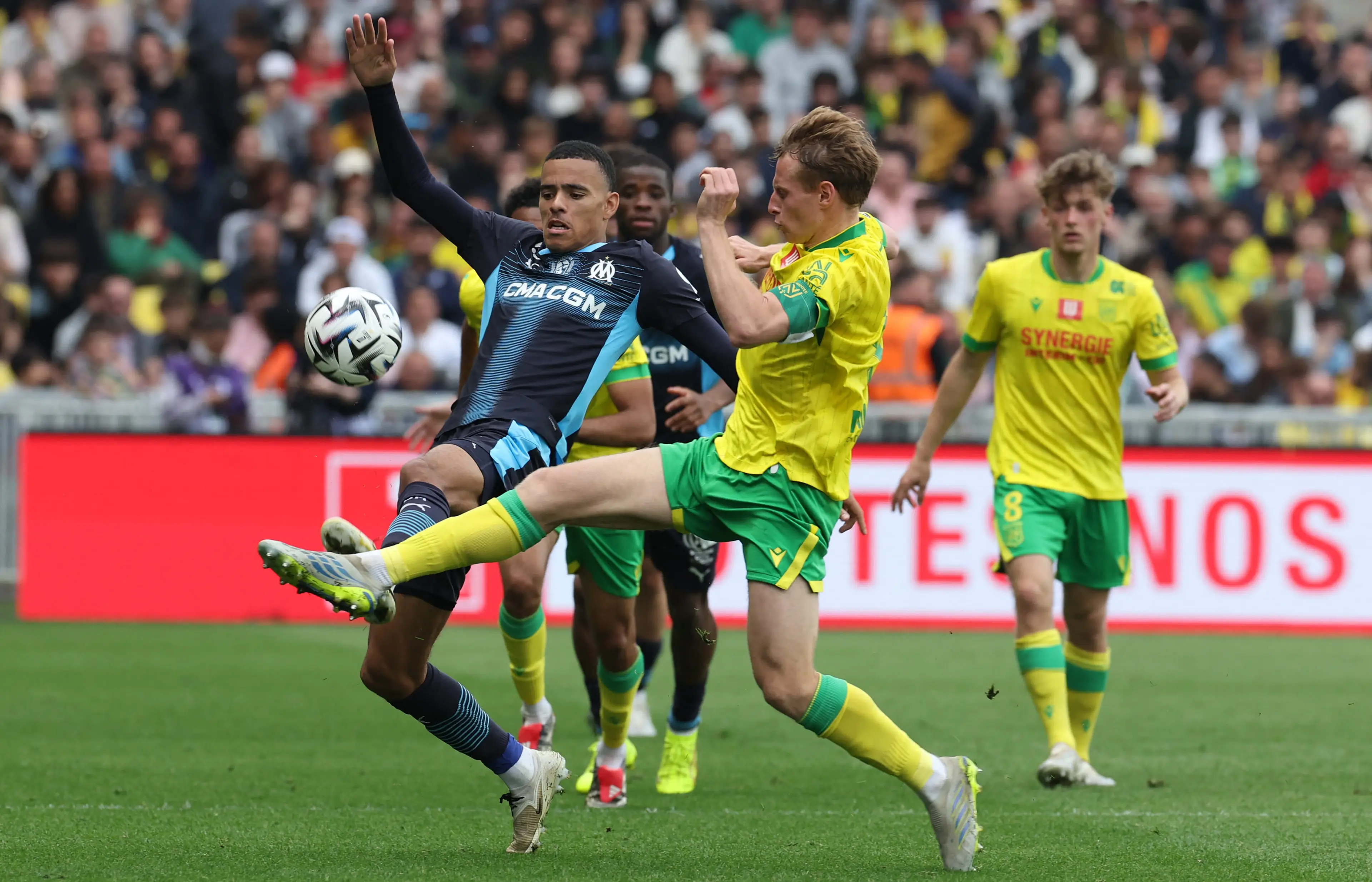 Greenwood was slammed for his performance in Marseille's 3-0 defeat to Nantes (Image: Getty)