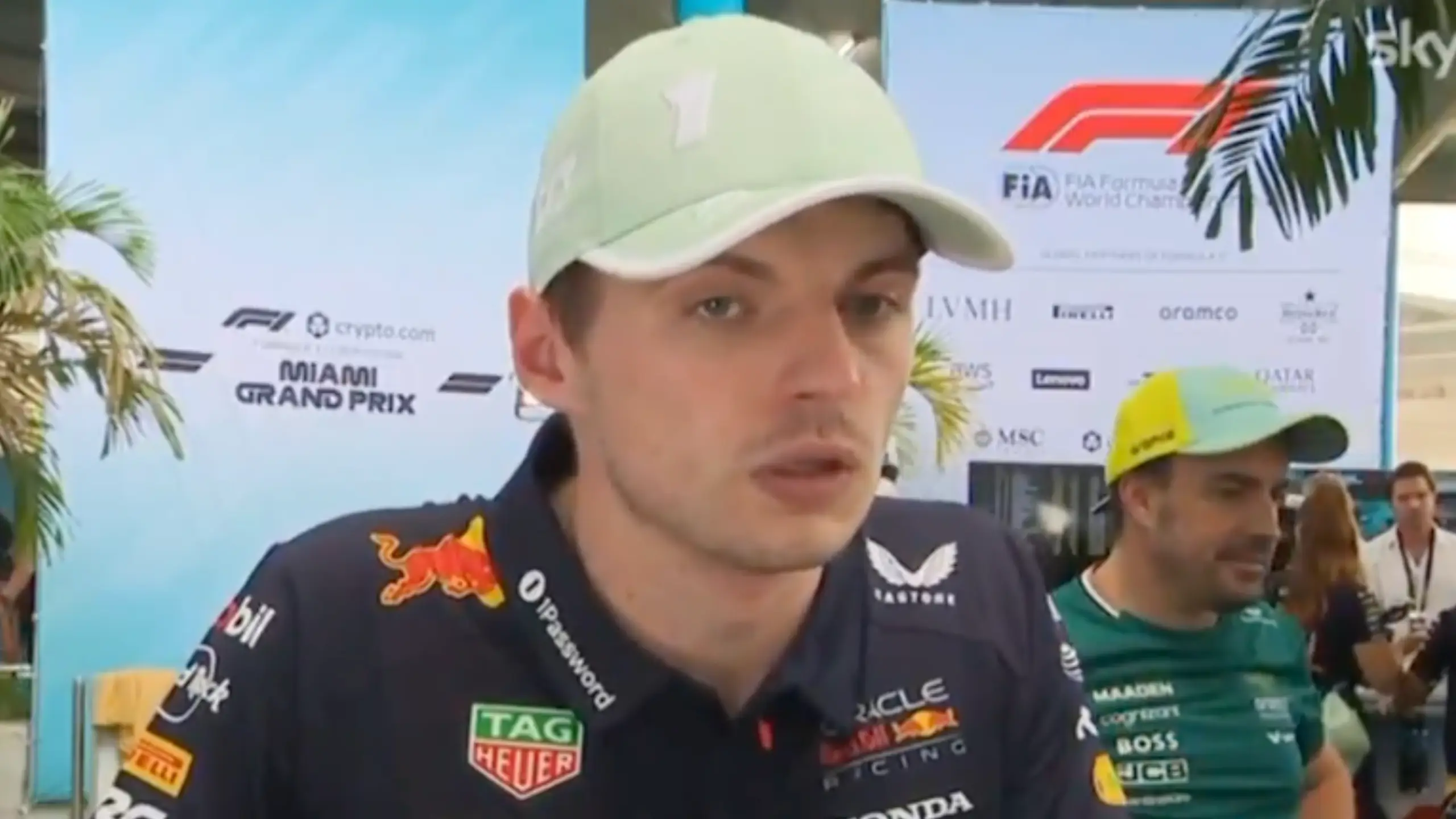 Max Verstappen asks interviewer if they have a 'problem' during awkward moment after Miami Grand Prix