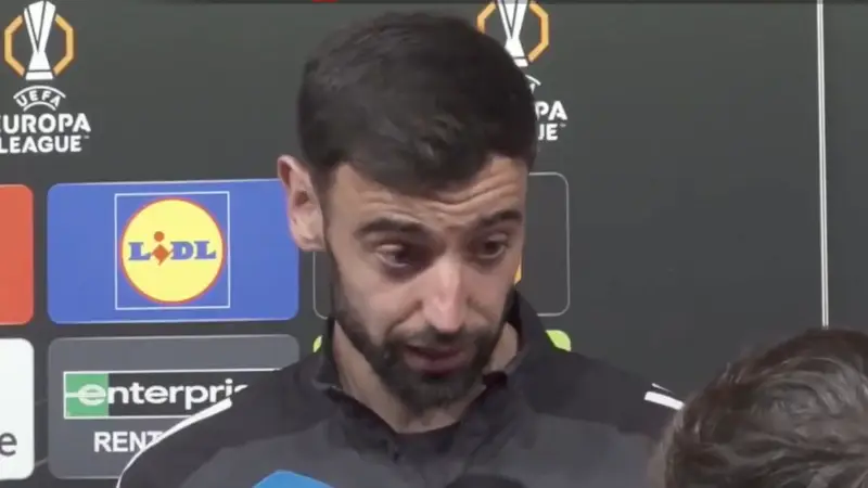 Bruno Fernandes clashes with Spanish journalist in fiery interview after Man Utd's win over Athletic Bilbao