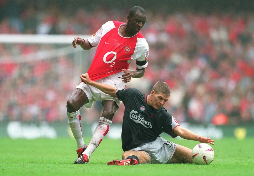 Steven Gerrard and Patrick Vieira in 2002 (Credit:Getty)