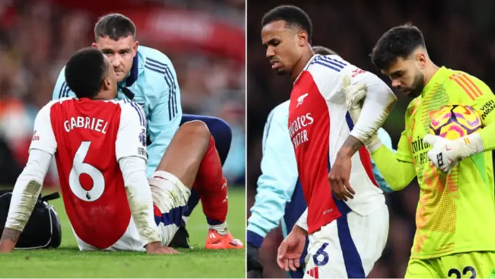Injury expert gives update on Gabriel after Arsenal star taken off vs Liverpool