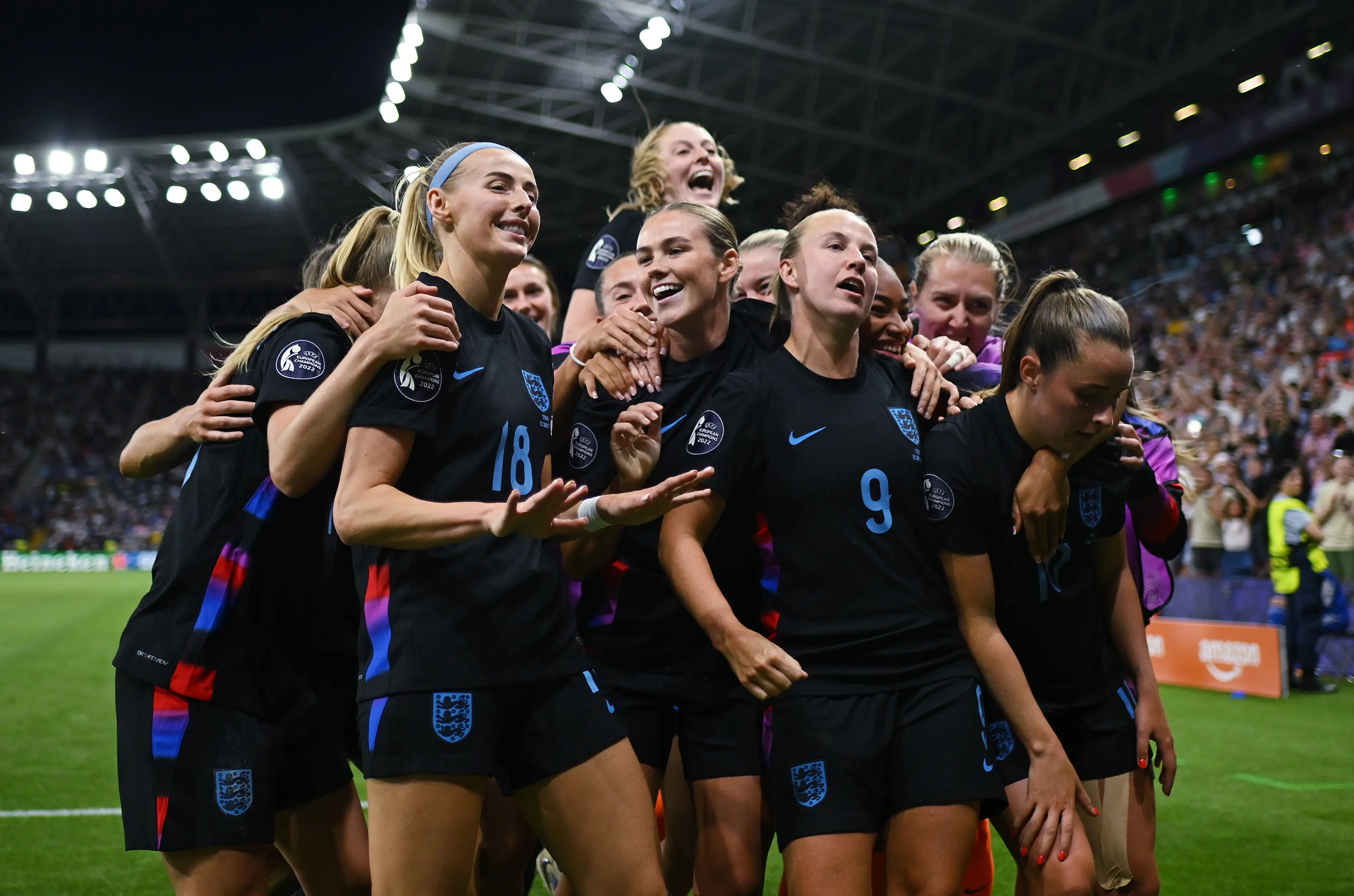 England will take on Spain or Germany in Sunday's final. Image: Getty
