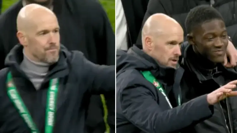 Footage of Kobbie Mainoo and Erik ten Hag moment at last season's Carabao Cup final re-emerges