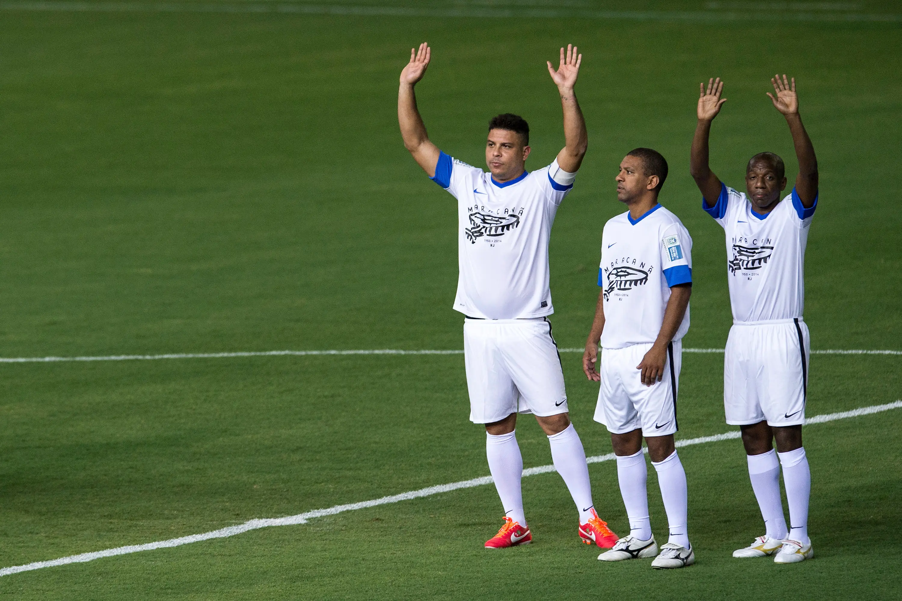 Ronaldo with Amaral during a test event in Brazil. Image: Getty