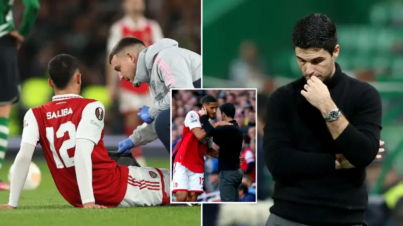 Arsenal fans concerned after worrying William Saliba injury update