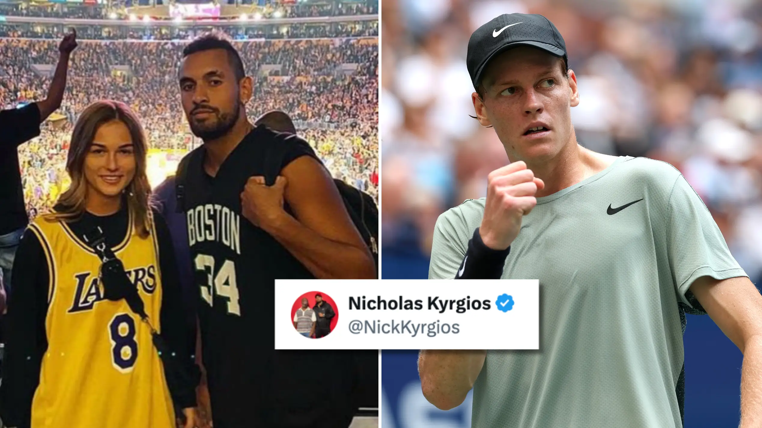 Nick Kyrgios sparks outrage with 'disgusting' comment about Jannik Sinner dating his ex Anna Kalinskaya