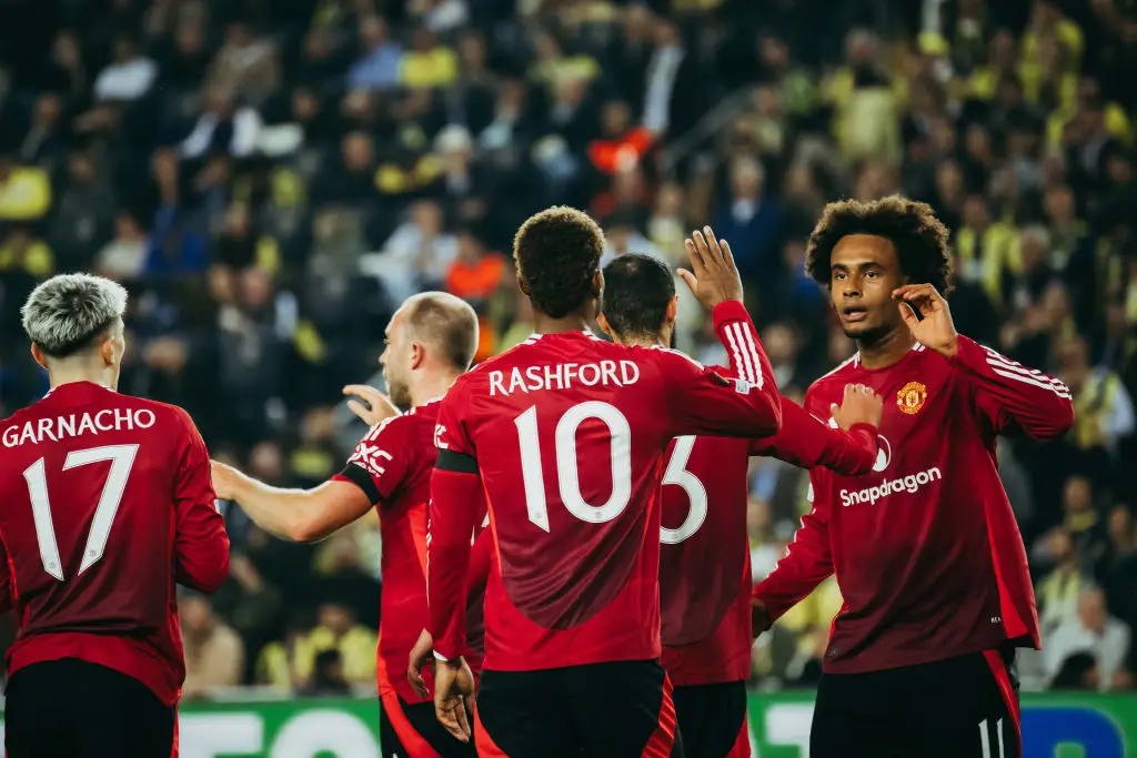 Joshua Zirkzee was handed a start for Manchester United's 1-1 draw with Fenerbahce in the Europa League on Thursday. (Image: Getty)