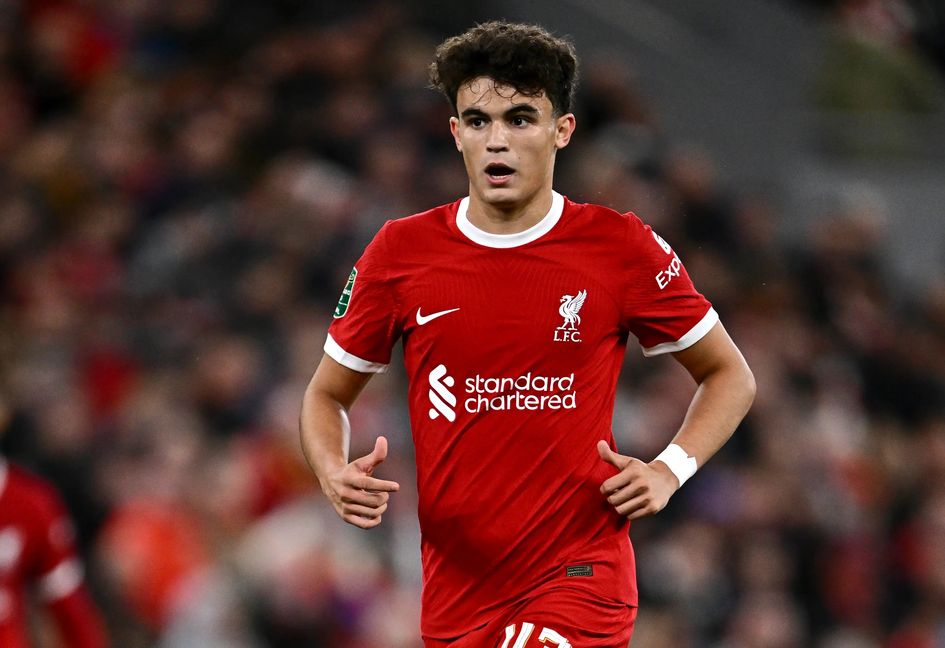 Liverpool midfielder Stefan Bajcetic (