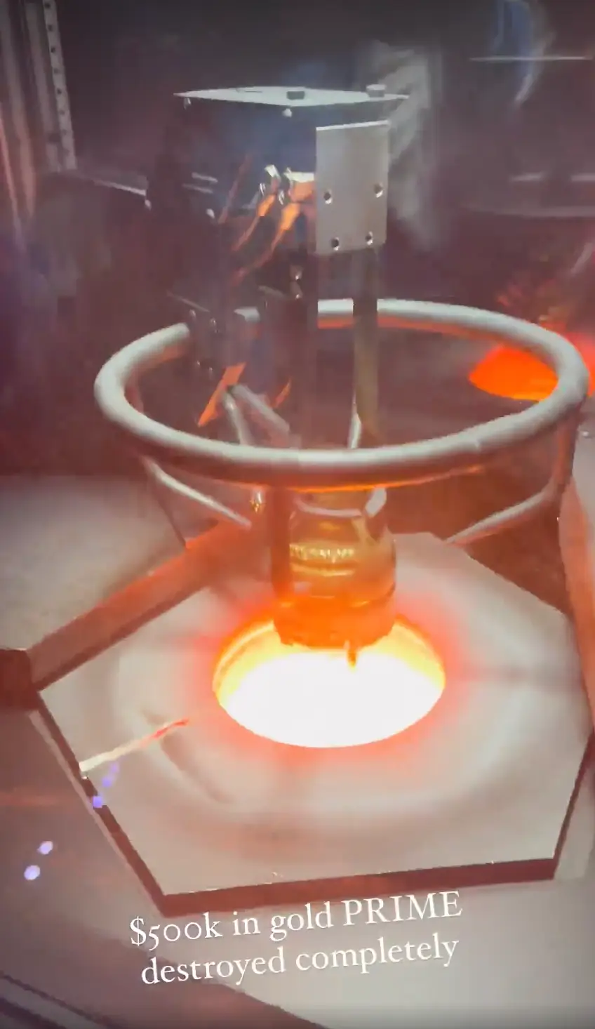 The bottle has been 'completely destroyed'. (Image