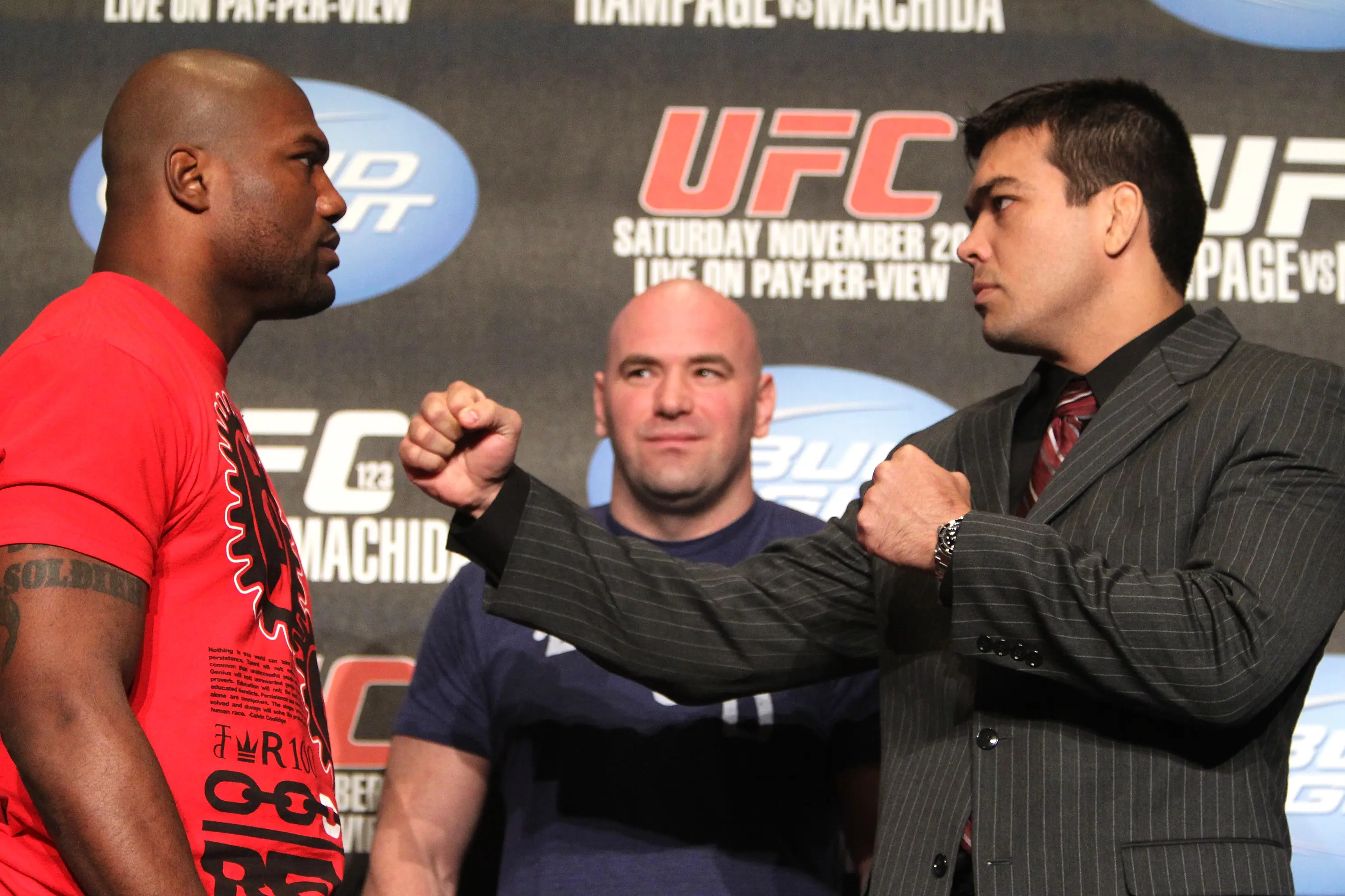 Dana White with Quinton Jackson. Image: Josh Hedges / Contributor via Getty