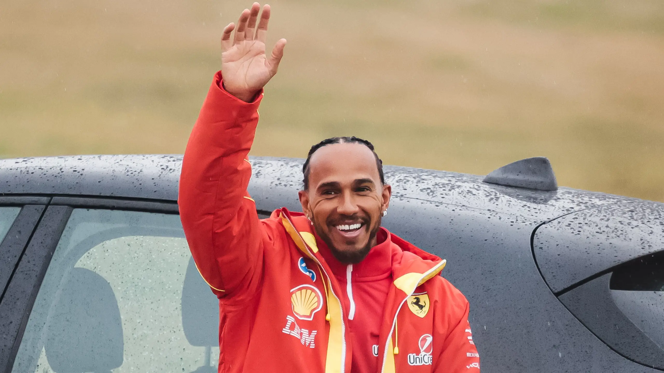 Lewis Hamilton greeting the Tifosi- Getty