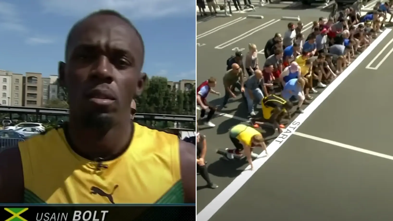 What happened when Usain Bolt raced average humans in 100m race