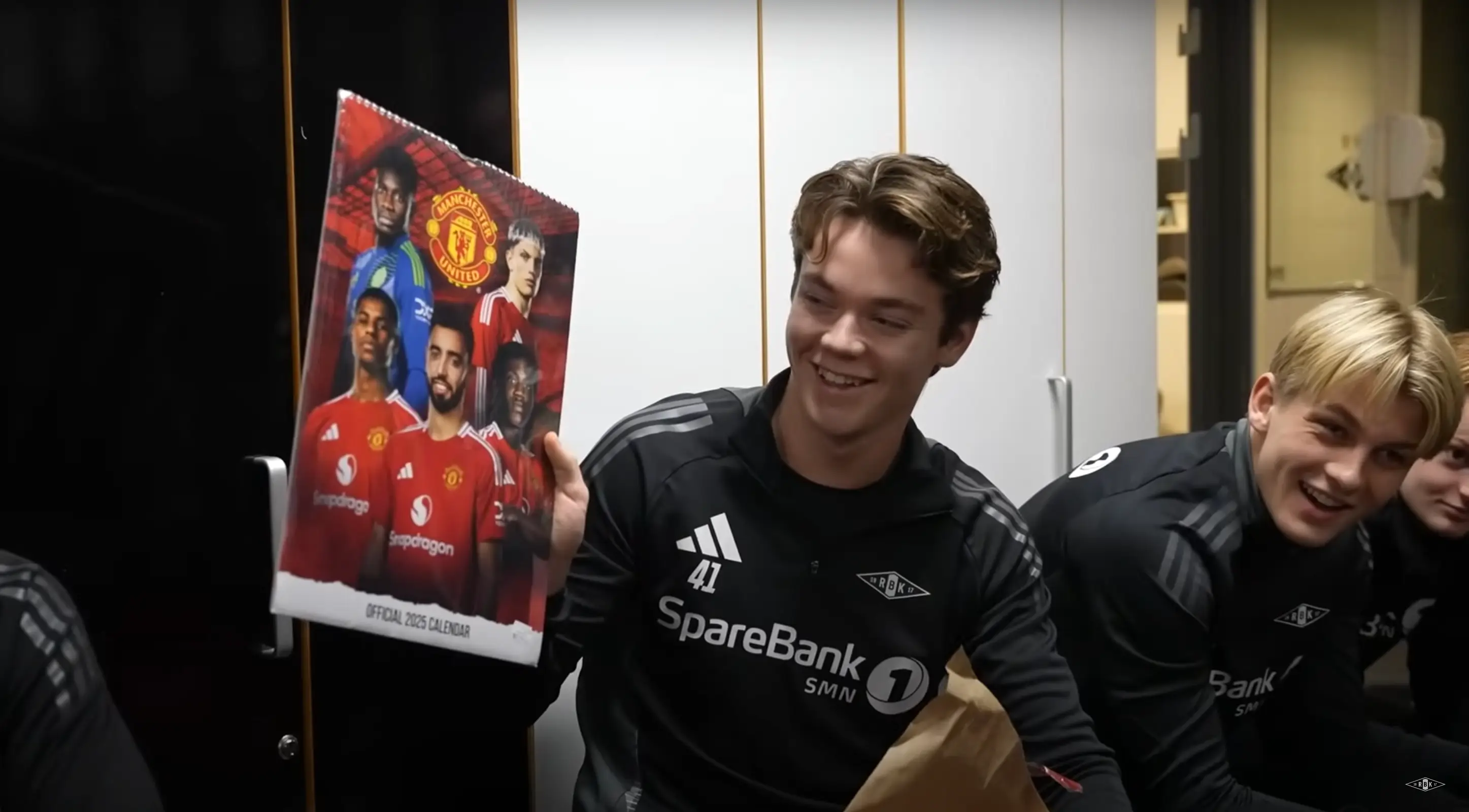 Nypan looked delighted with his Secret Santa gift. Image credit: Getty