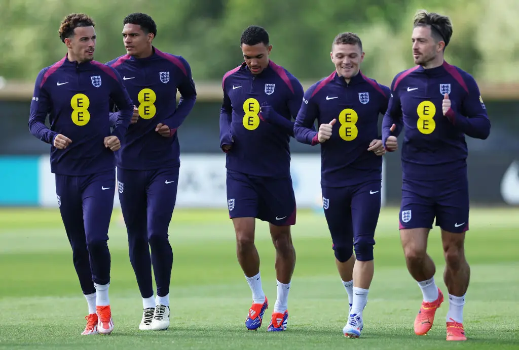 England winger Jack Grealish in training (