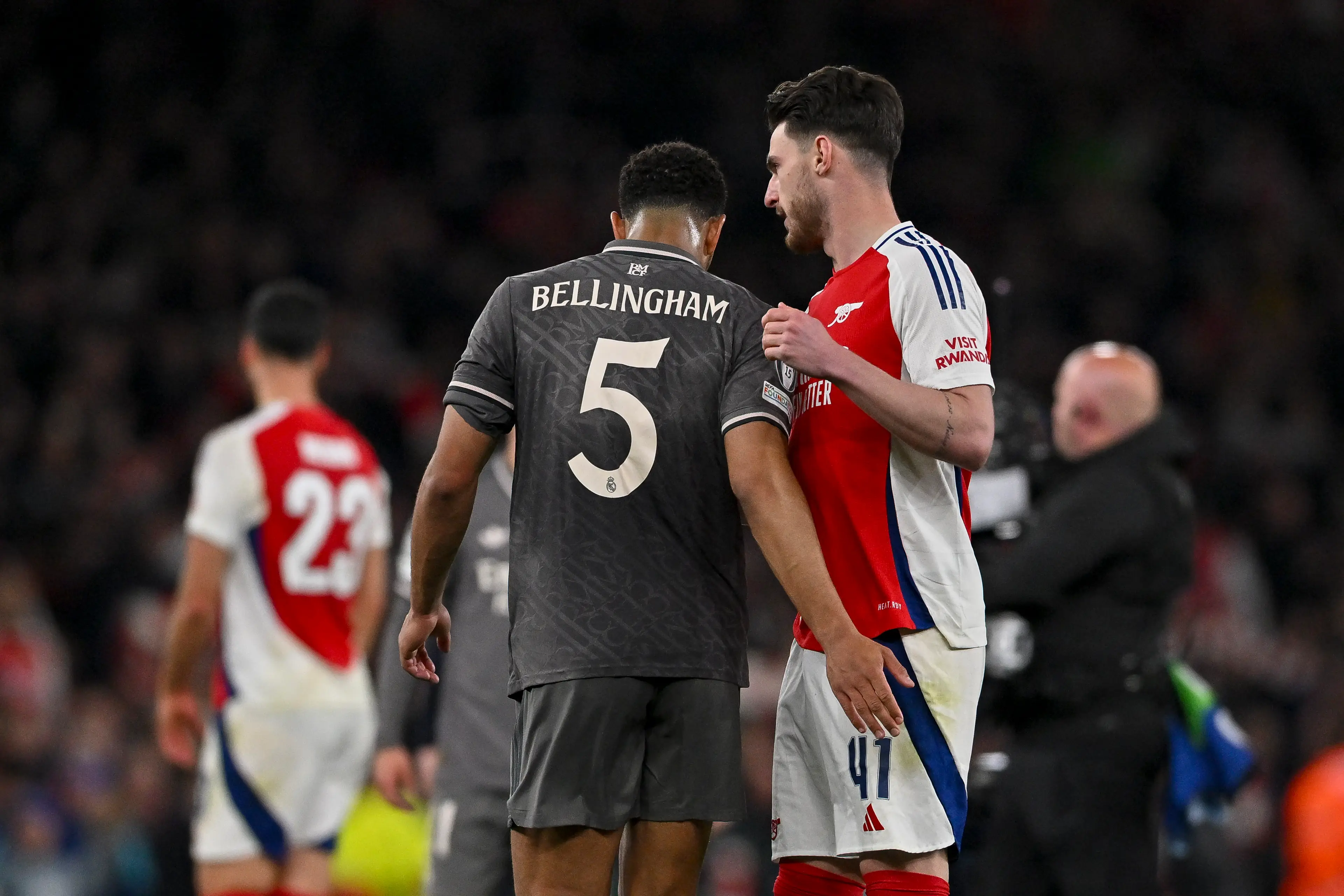 Jude Bellingham and Declan Rice in the Champions League (credit: Getty)