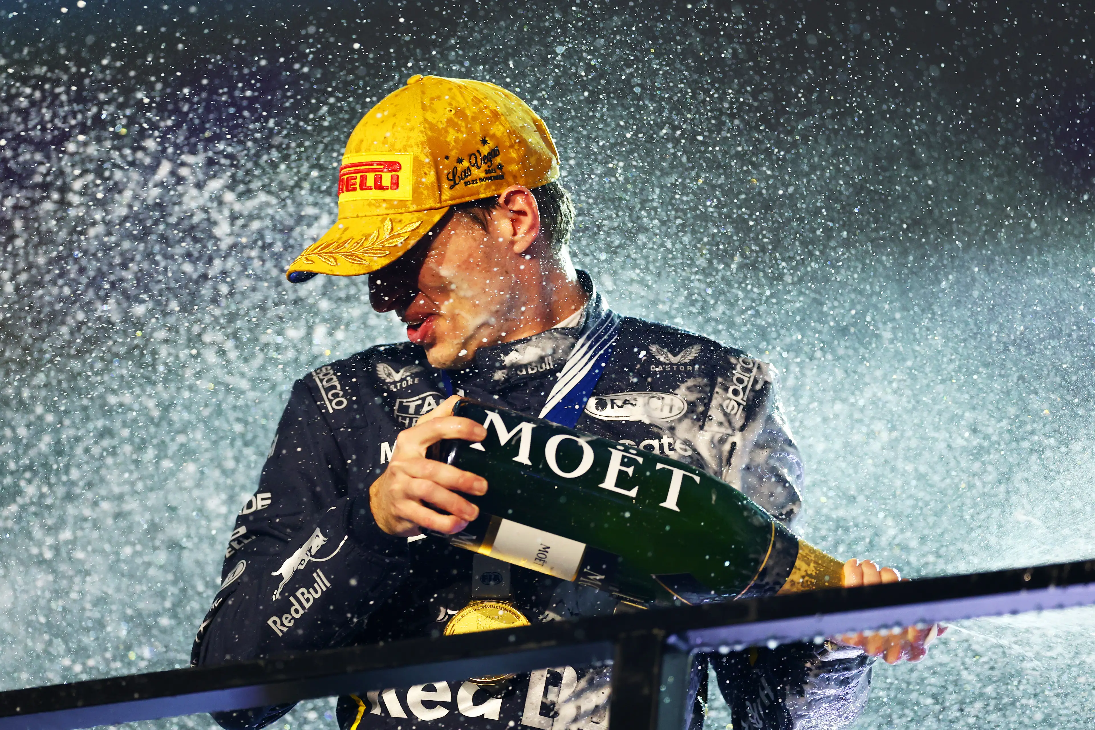 Max Verstappen won the Las Vegas GP (Image: Getty)
