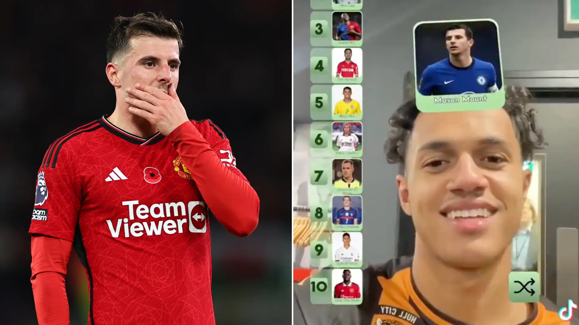 Liverpool's Fabio Carvalho ruthlessly mocks Mason Mount during blind ranking challenge