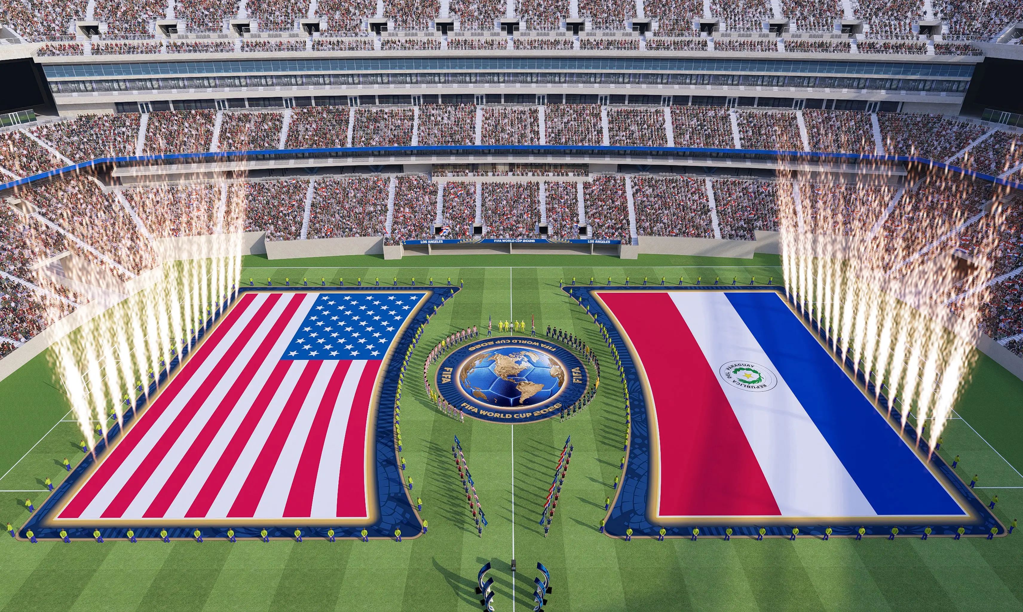 An image of how the World Cup pre-match ceremony will look. Image: FIFA