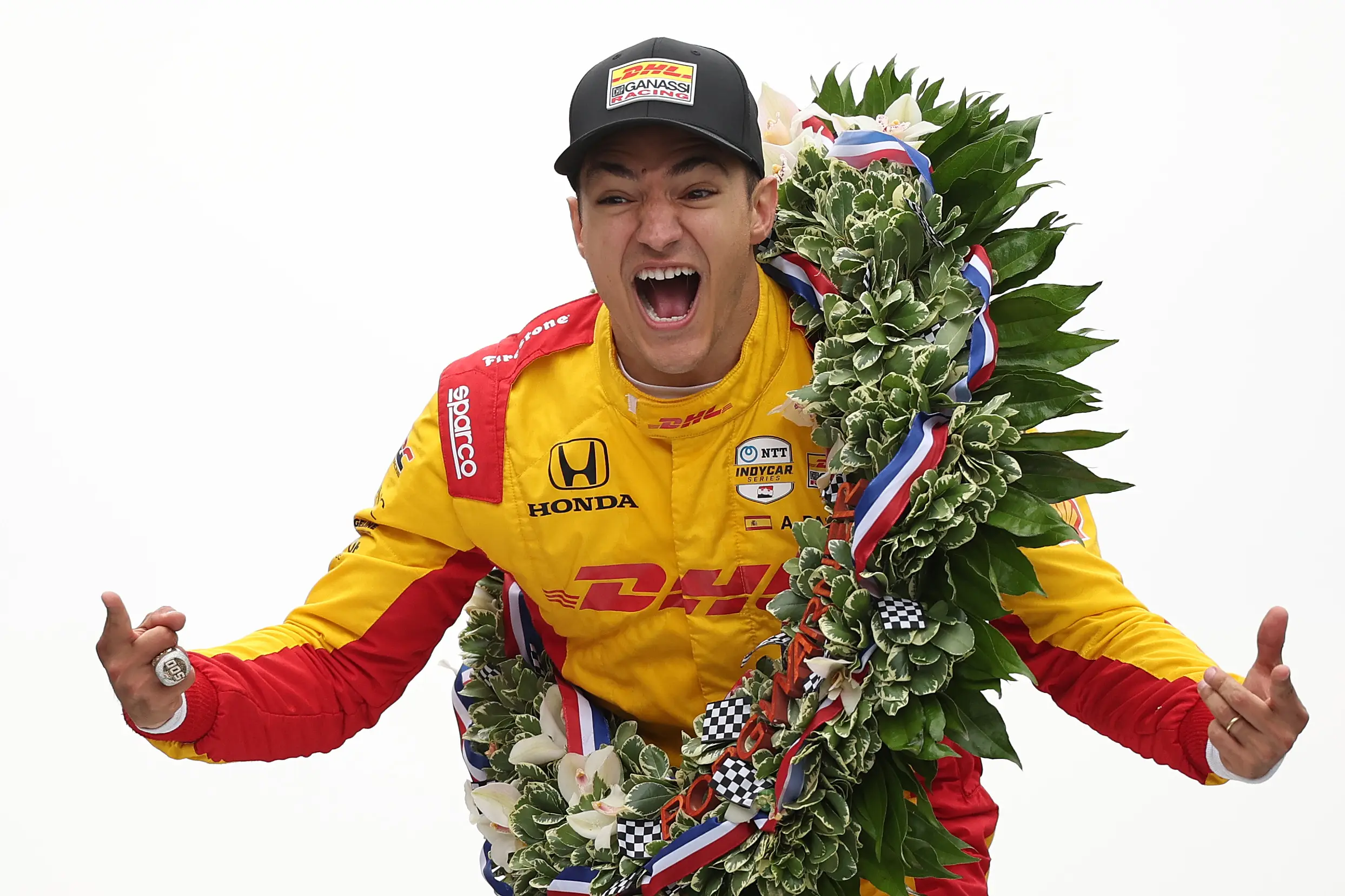 Alex Palou after the 2025 Indy 500 (credit: getty)
