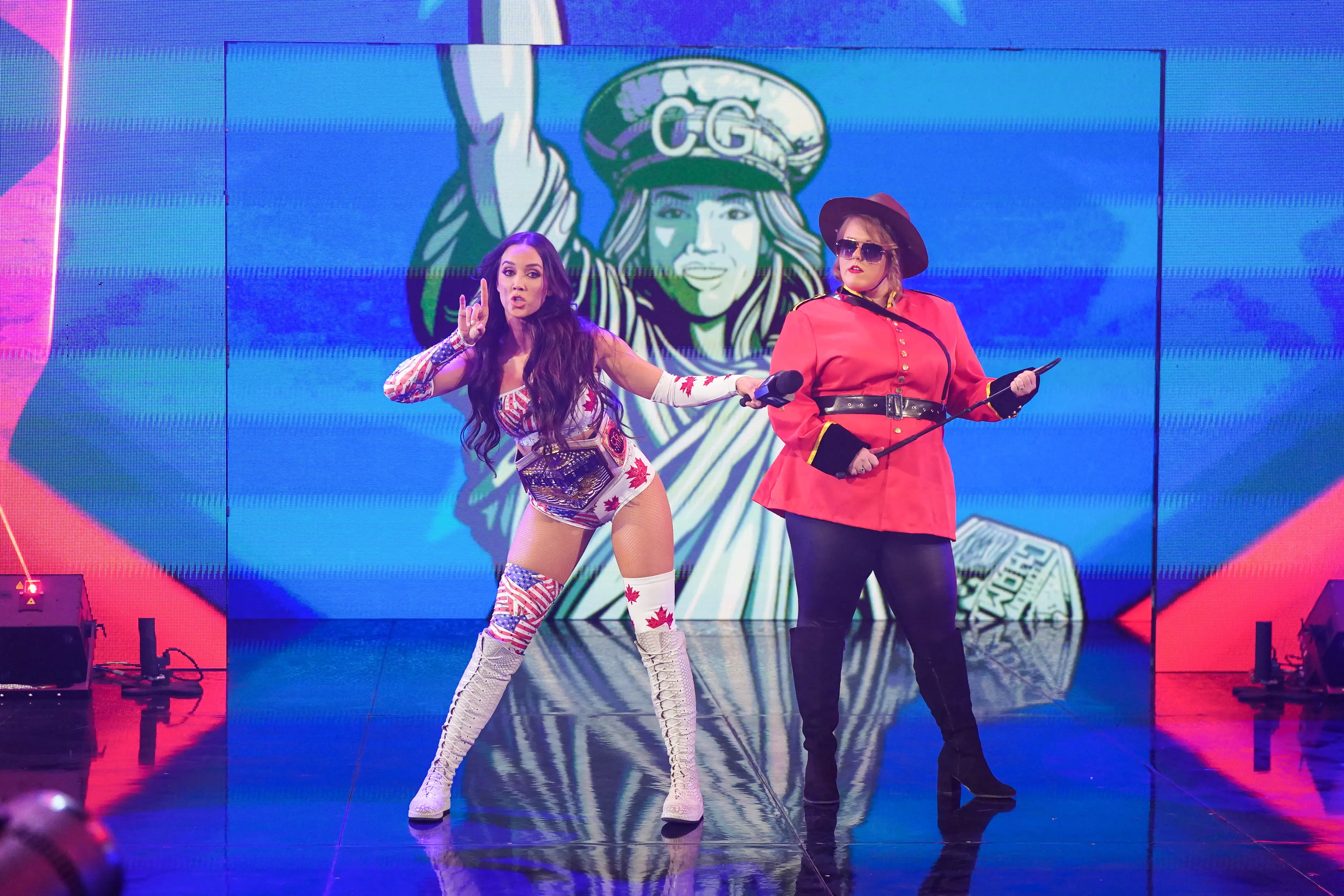 Chelsea Green and Piper Niven at SmackDown. Image: WWE / Contributor via Getty