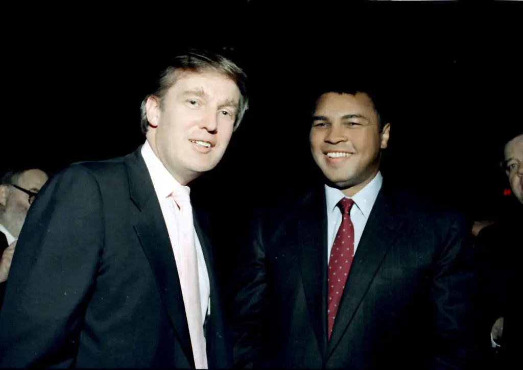 Donald Trump and Muhammad Ali in 1988 (Credit:Getty)