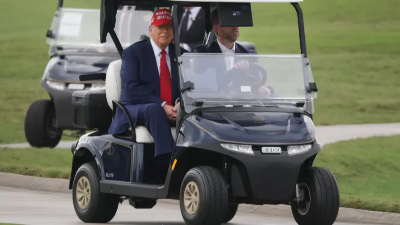 Donald Trump slammed for latest golf trip after skipping major event as global markets crash