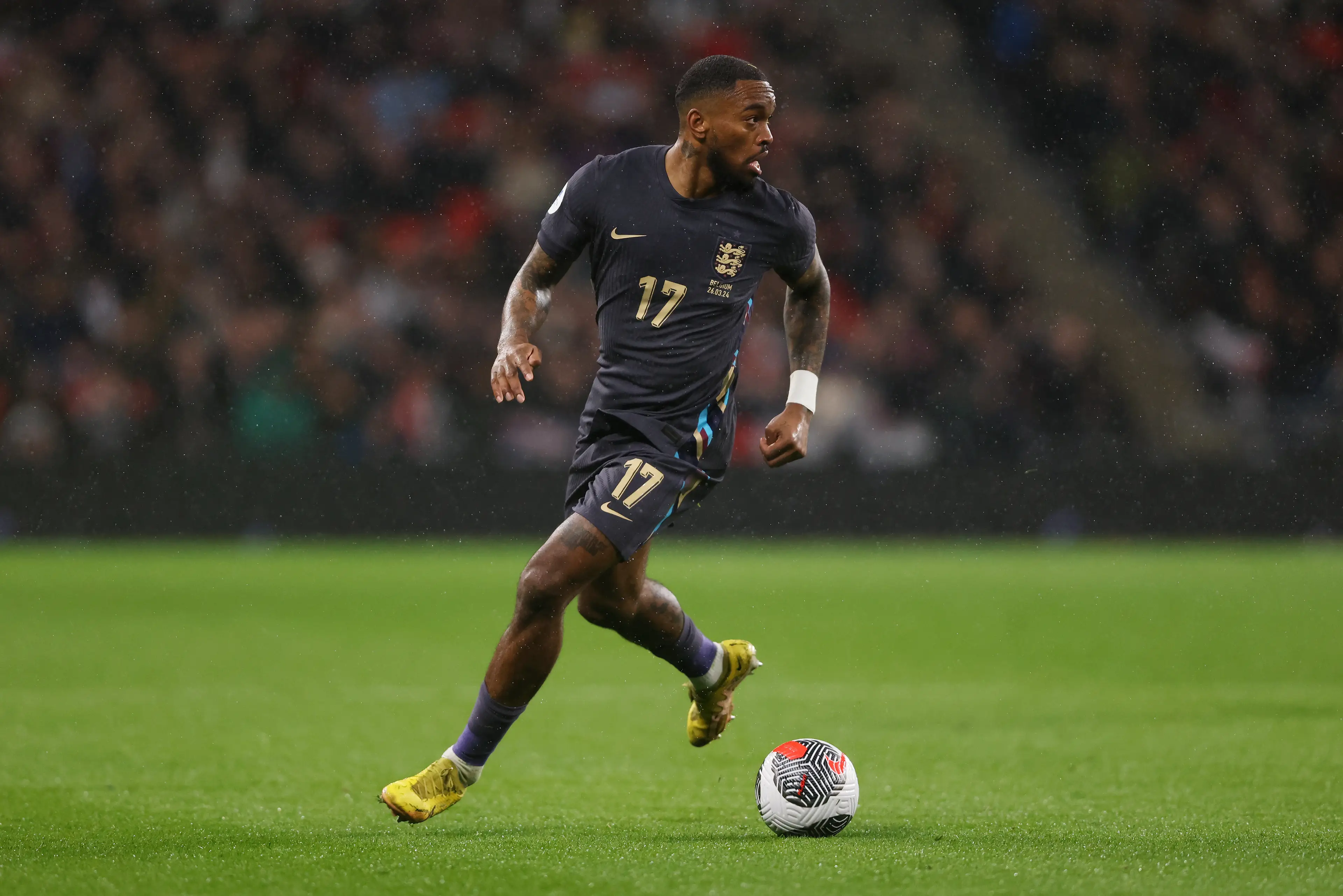 Ivan Toney in action for England. Image: Getty
