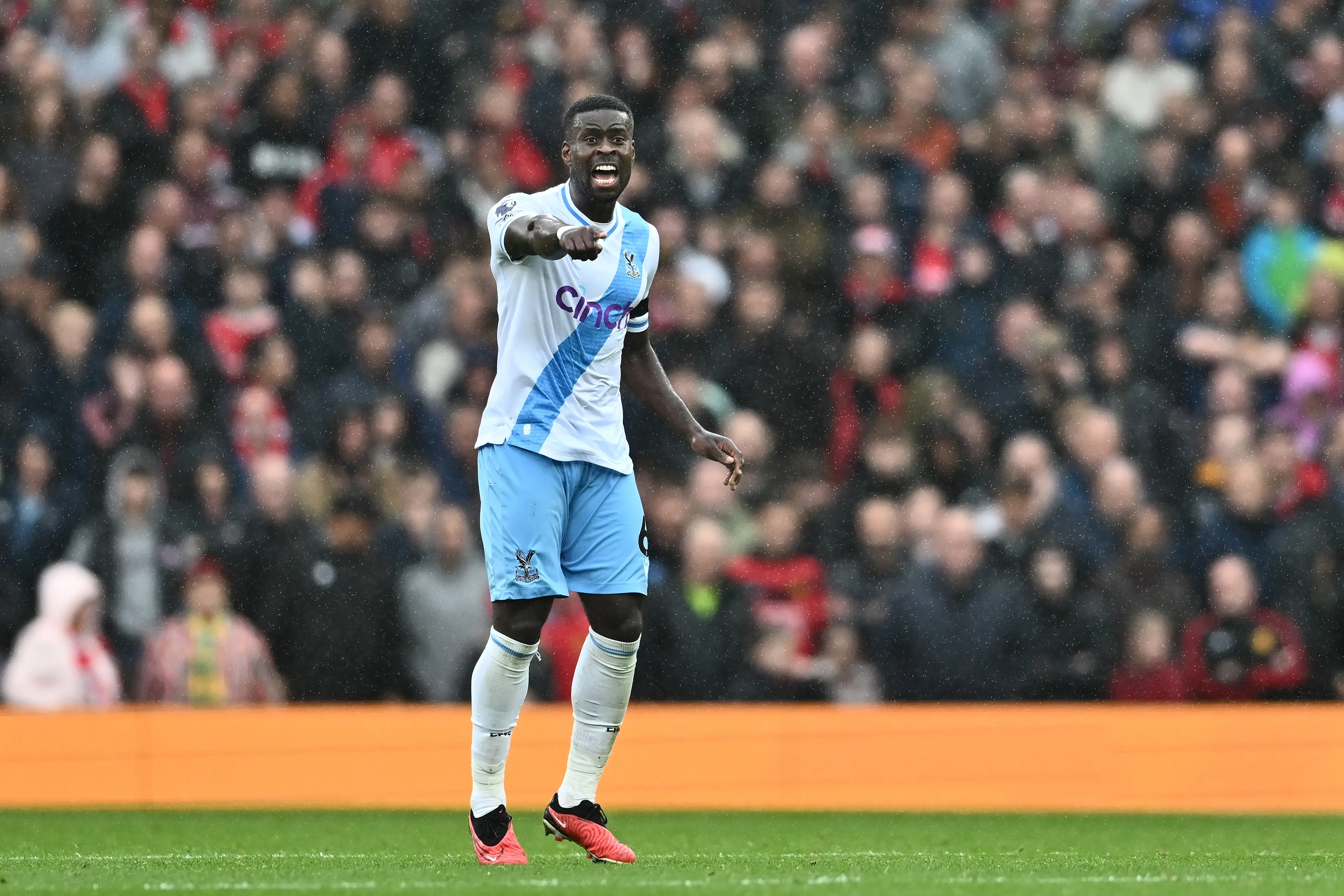 Marc Guehi in action against Manchester United. Image: Getty 