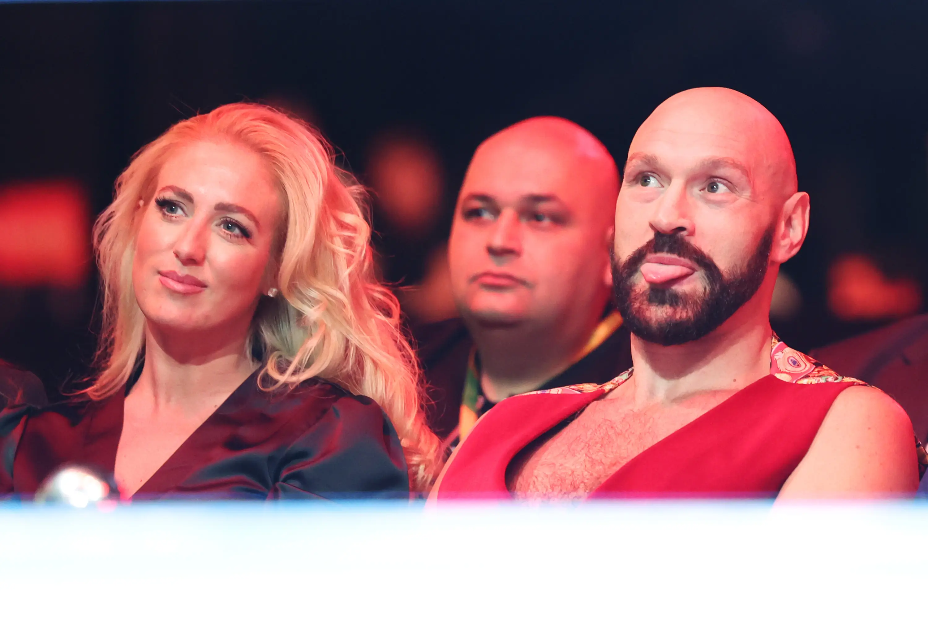 Paris Fury ringside with husband Tyson. Image: Getty 