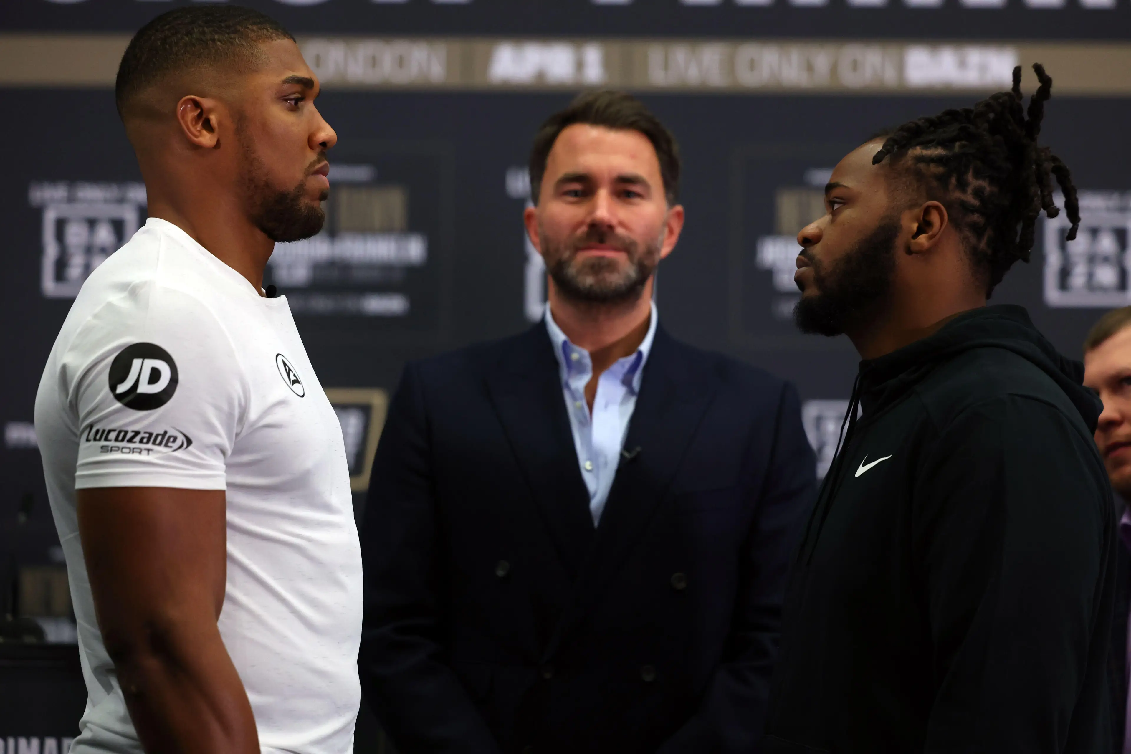 Jermaine Franklin faces off against Anthony Joshua. Image: Alamy
