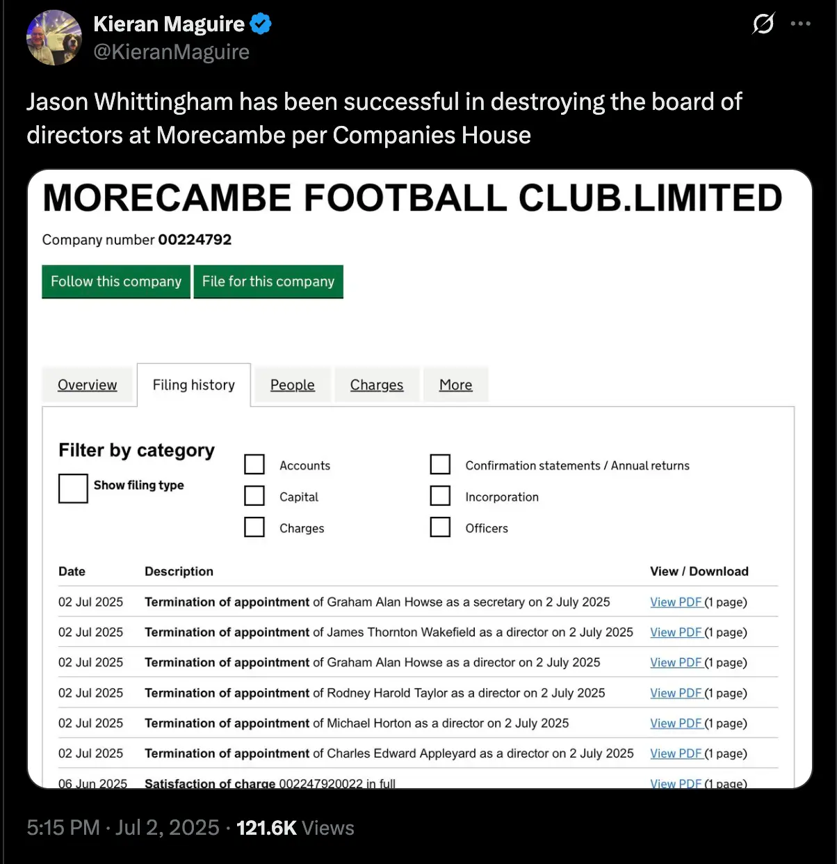 Image: Twitter/@KieranMaguire