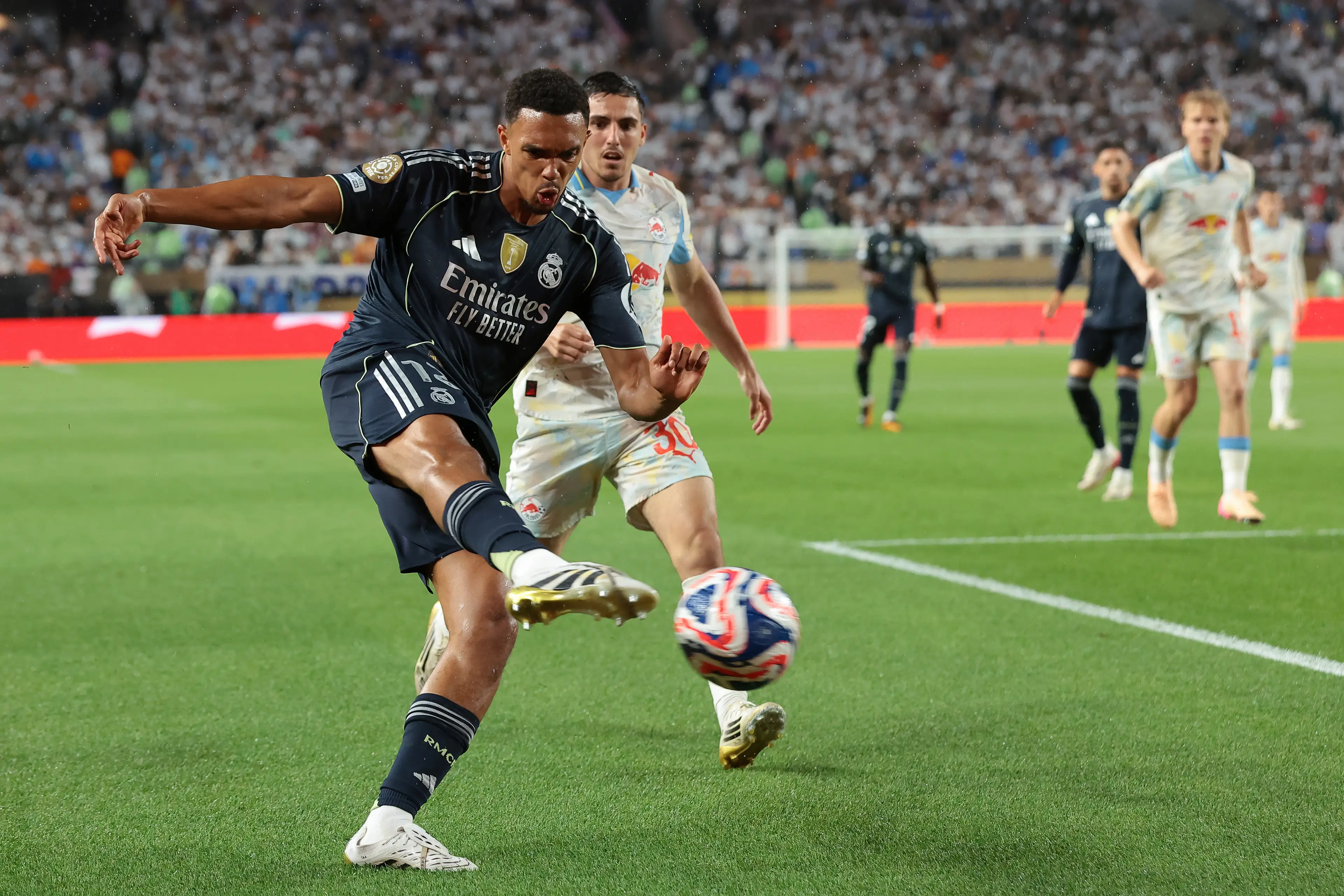 Trent Alexander-Arnold in action for Real Madrid. (Image: Getty)