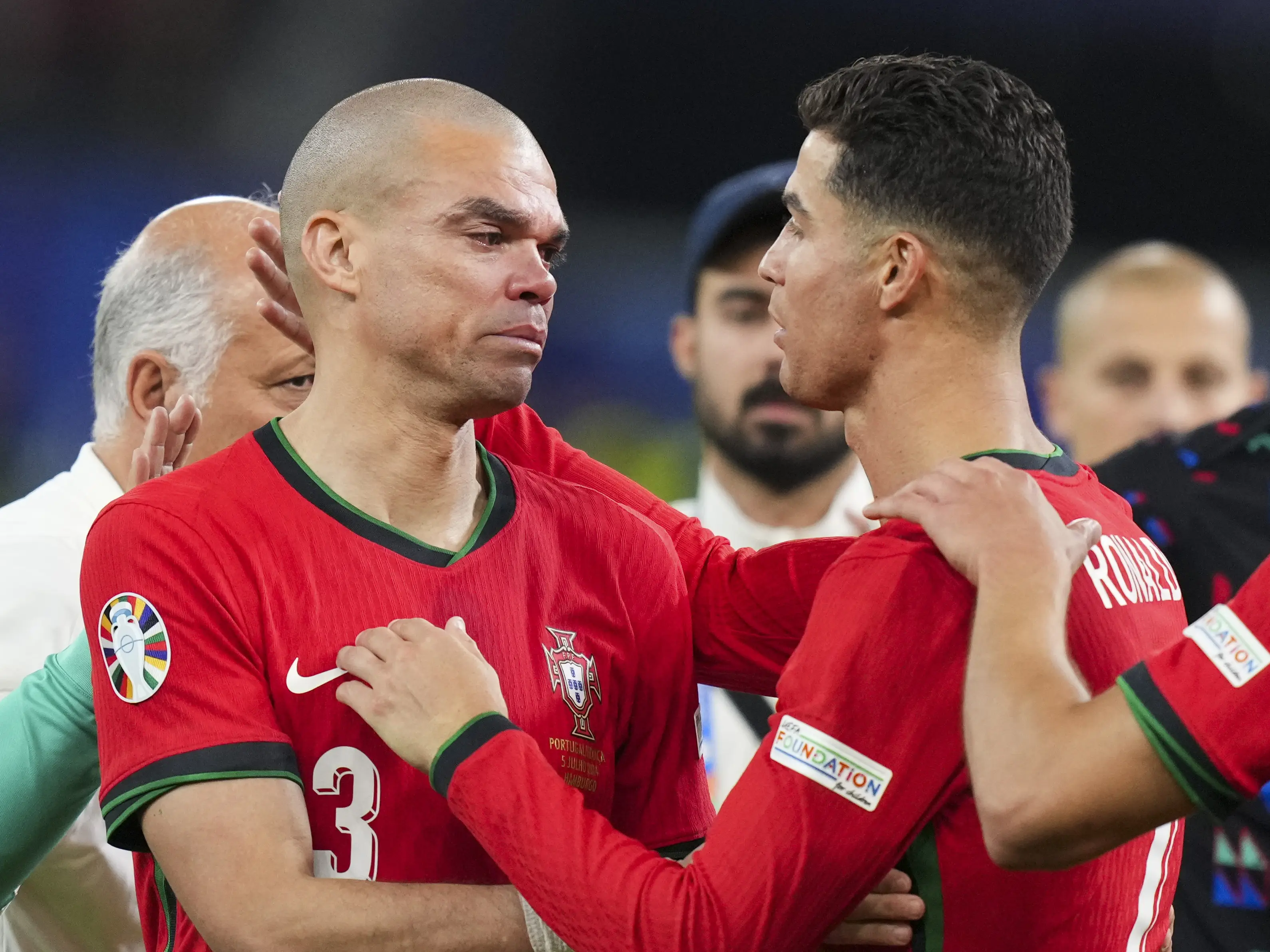 Pepe and Ronaldo are long-time friends and teammates. Image: Getty