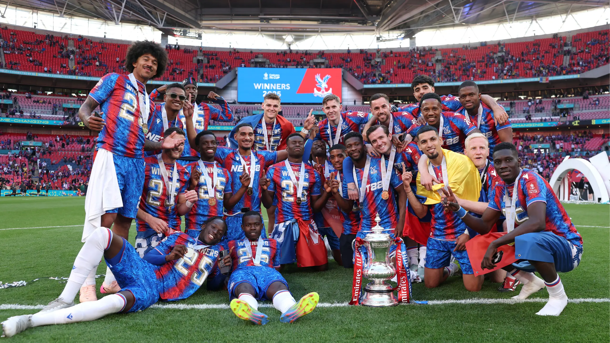 Crystal Palace star cruelly forced to miss FA Cup celebrations and trophy lift following win over Man City