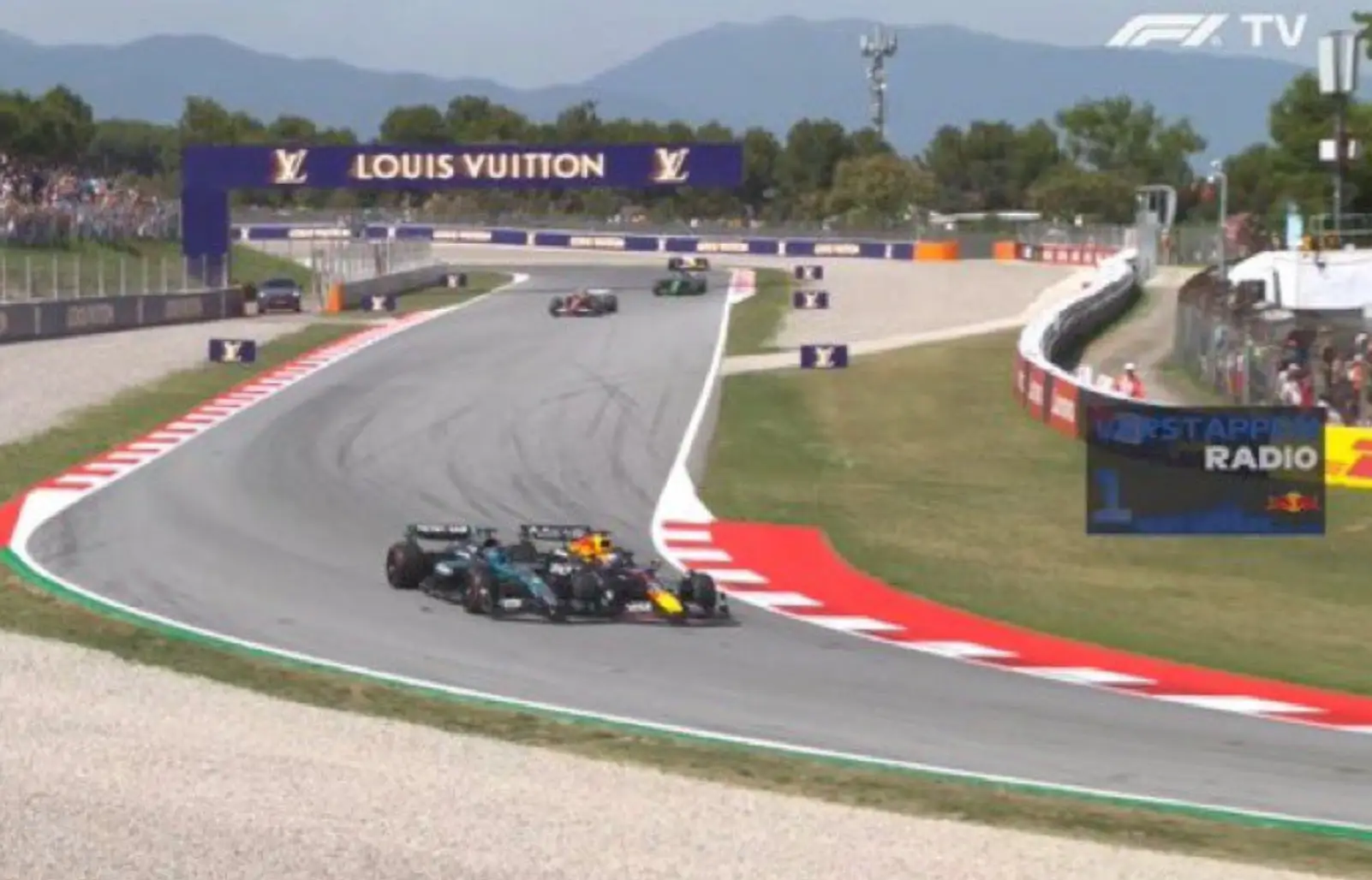 Verstappen hit Russell on lap 62 (Image: F1TV)
