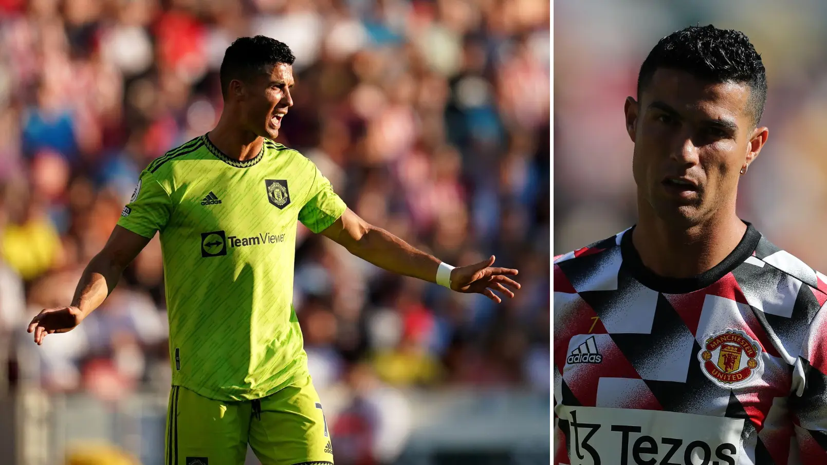 Cristiano Ronaldo eats lunch alone in the canteen and seen 'flapping his arms' about in training