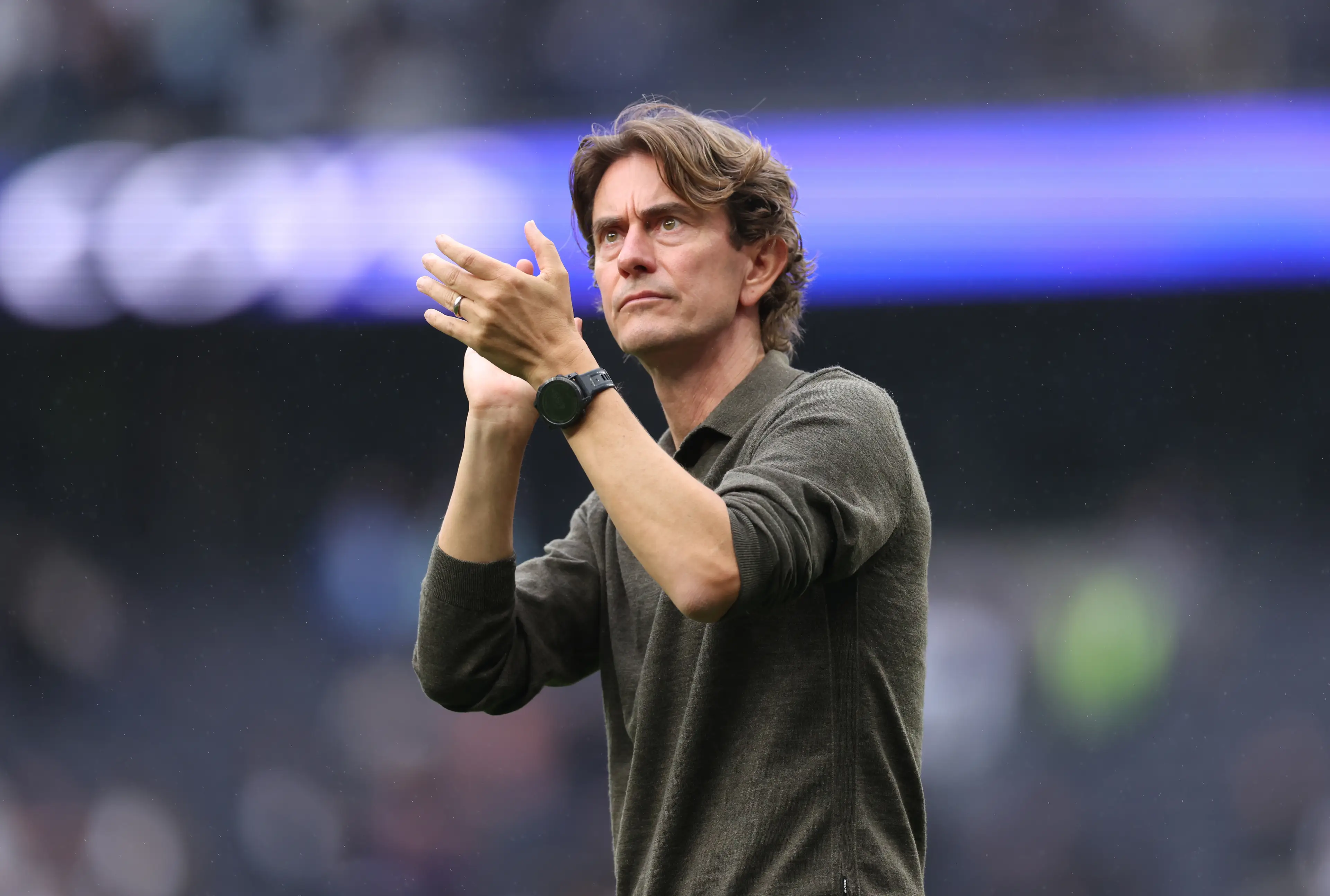 Thomas Frank managing Tottenham