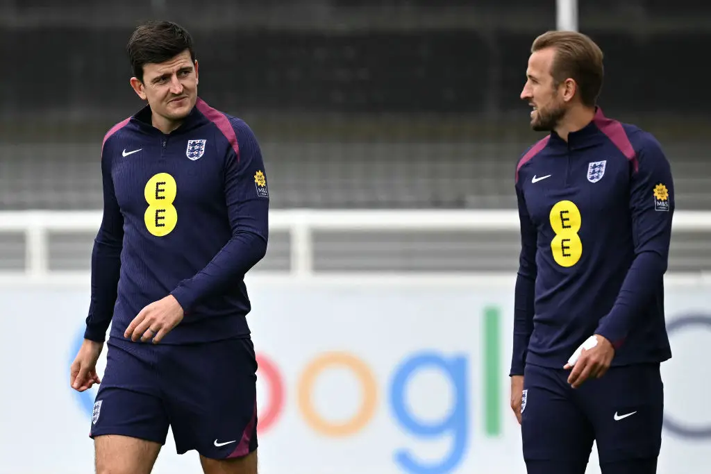 Harry Kane and Harry Maguire have played 57 games together for England. (Image: Getty)