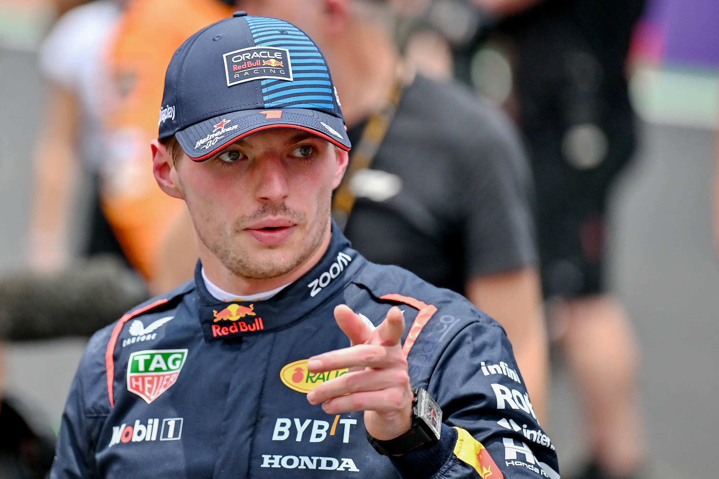 Max Verstappen during the Brazilian Grand Prix. Image: Getty 
