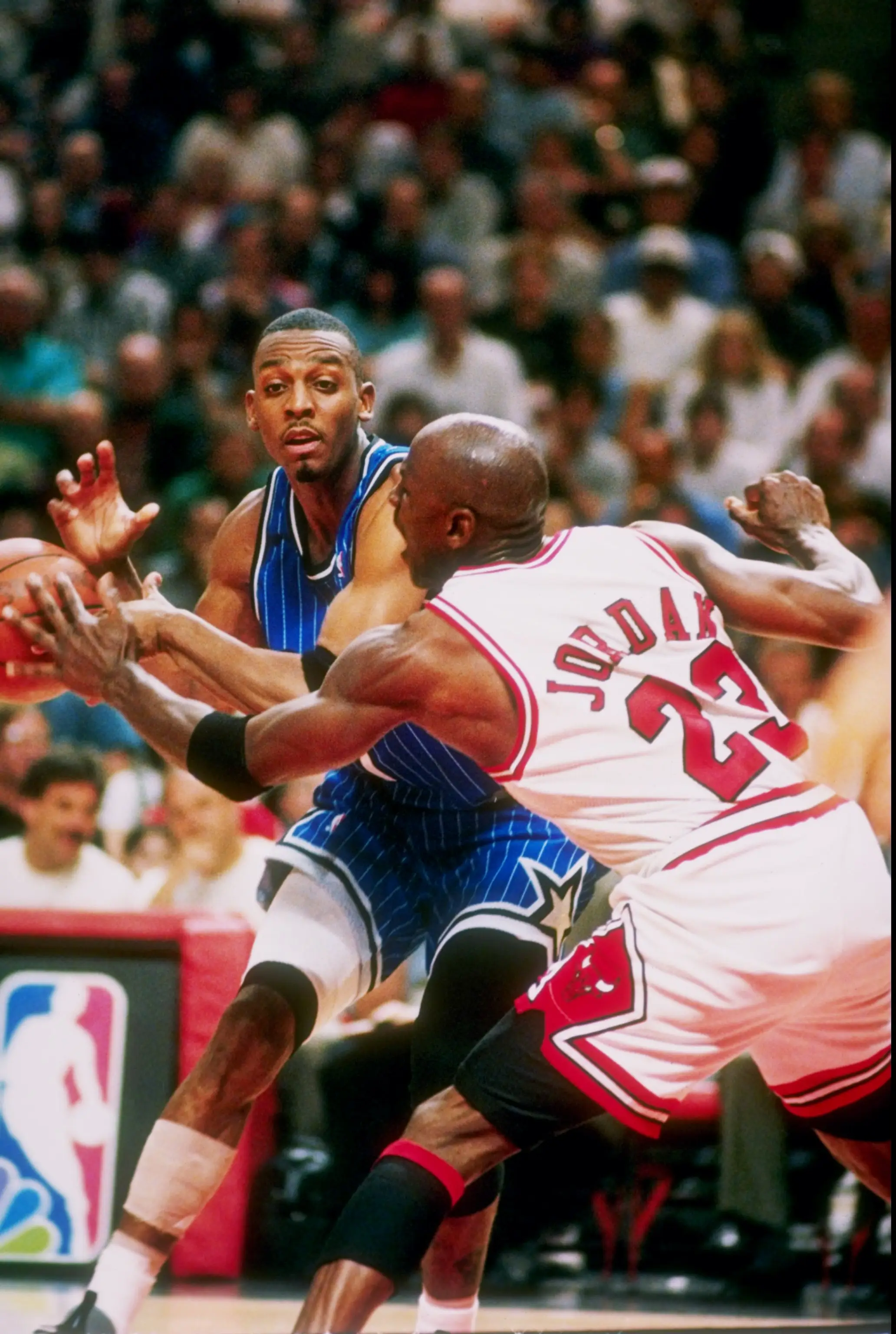 Afernee Hardaway and Michael Jordan.