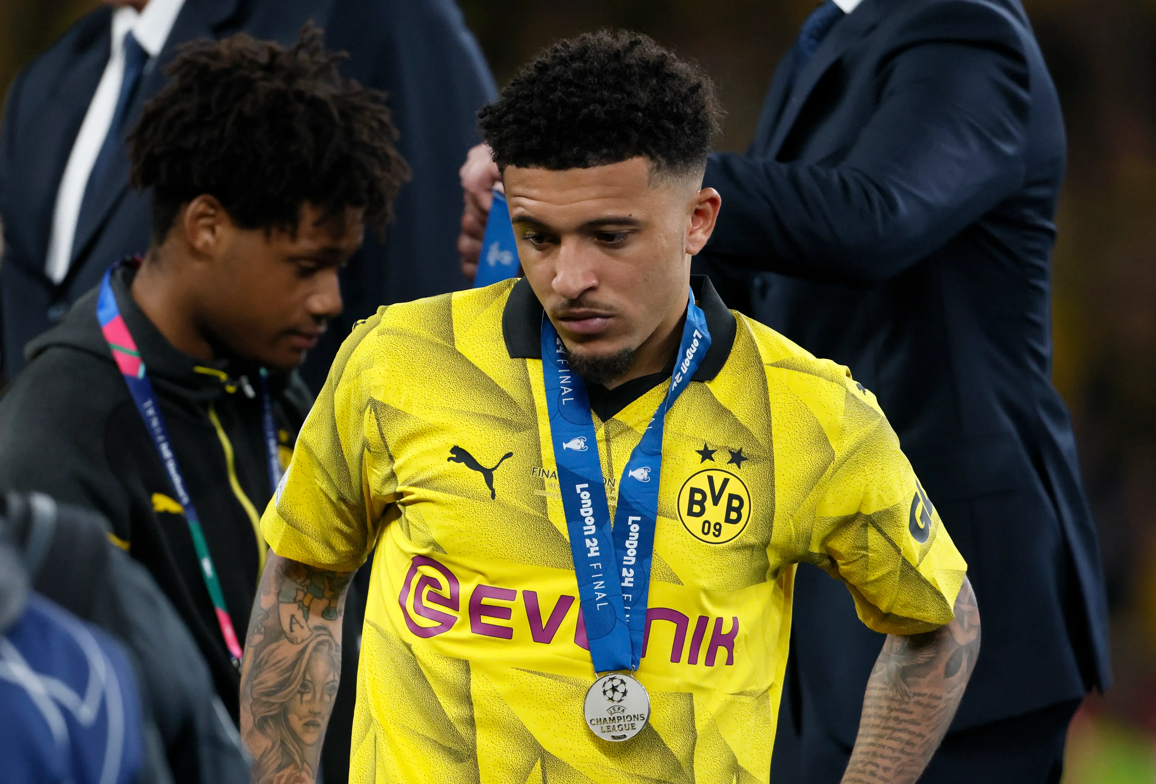 Jadon Sancho at Borussia Dortmund (Image: Richard Sellers/Allstar / Contributor via Getty)